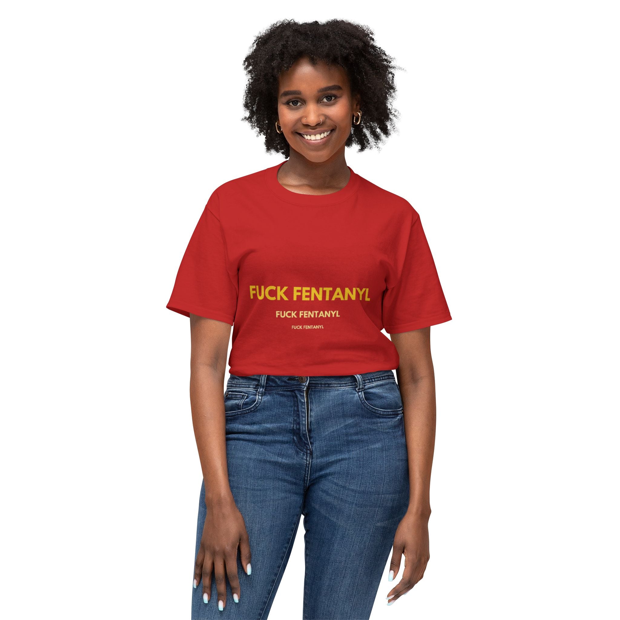 Anti-Fentanyl Protest T-Shirt — “FUCK FENTANYL” Bold Typography Tee