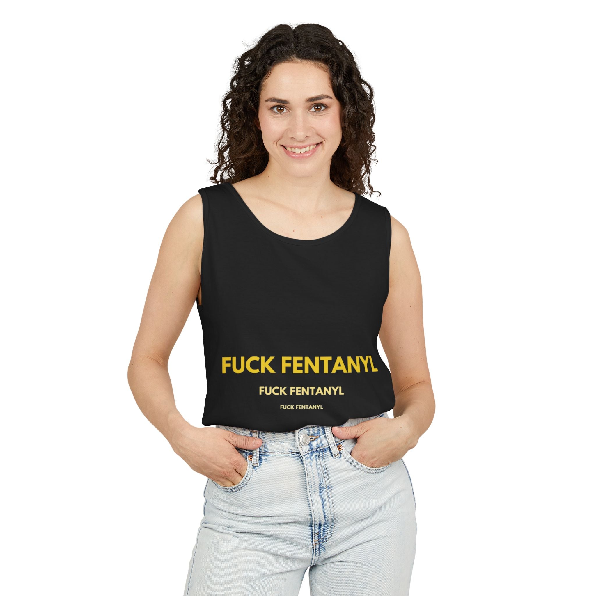 Anti-Fentanyl Tank Top — "FUCK FENTANYL" Graphic Recovery Awareness Tee