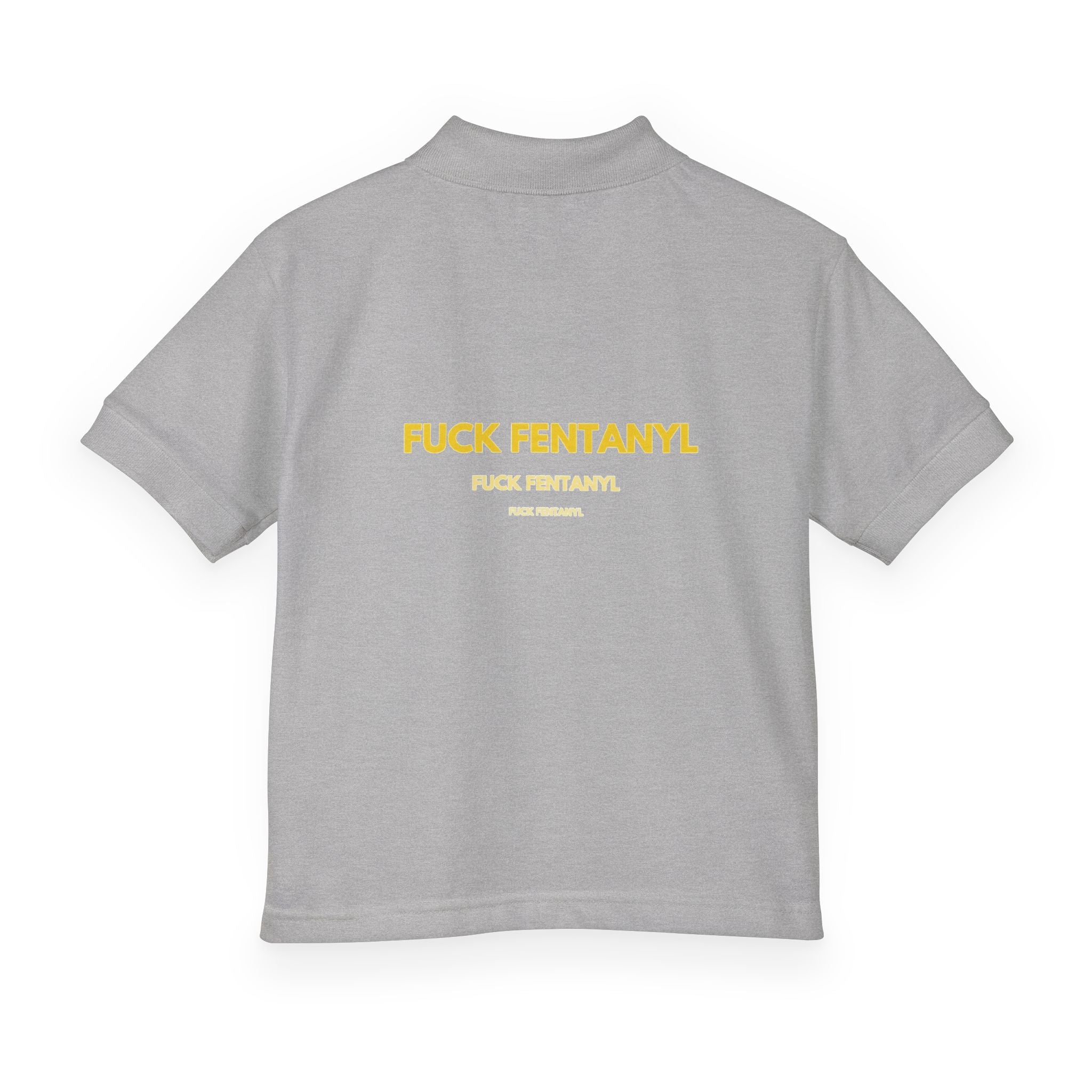Youth Polo Shirt — “F*ck Fentanyl” Back Awareness Design