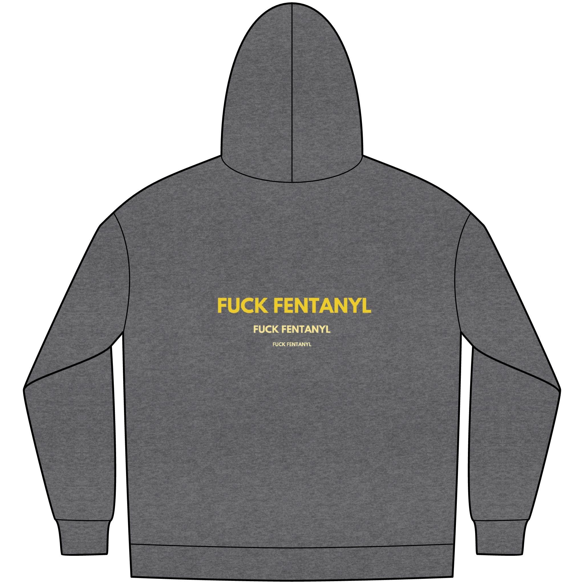Fleece Hoodie — "FUCK FENTANYL" Awareness Back Print