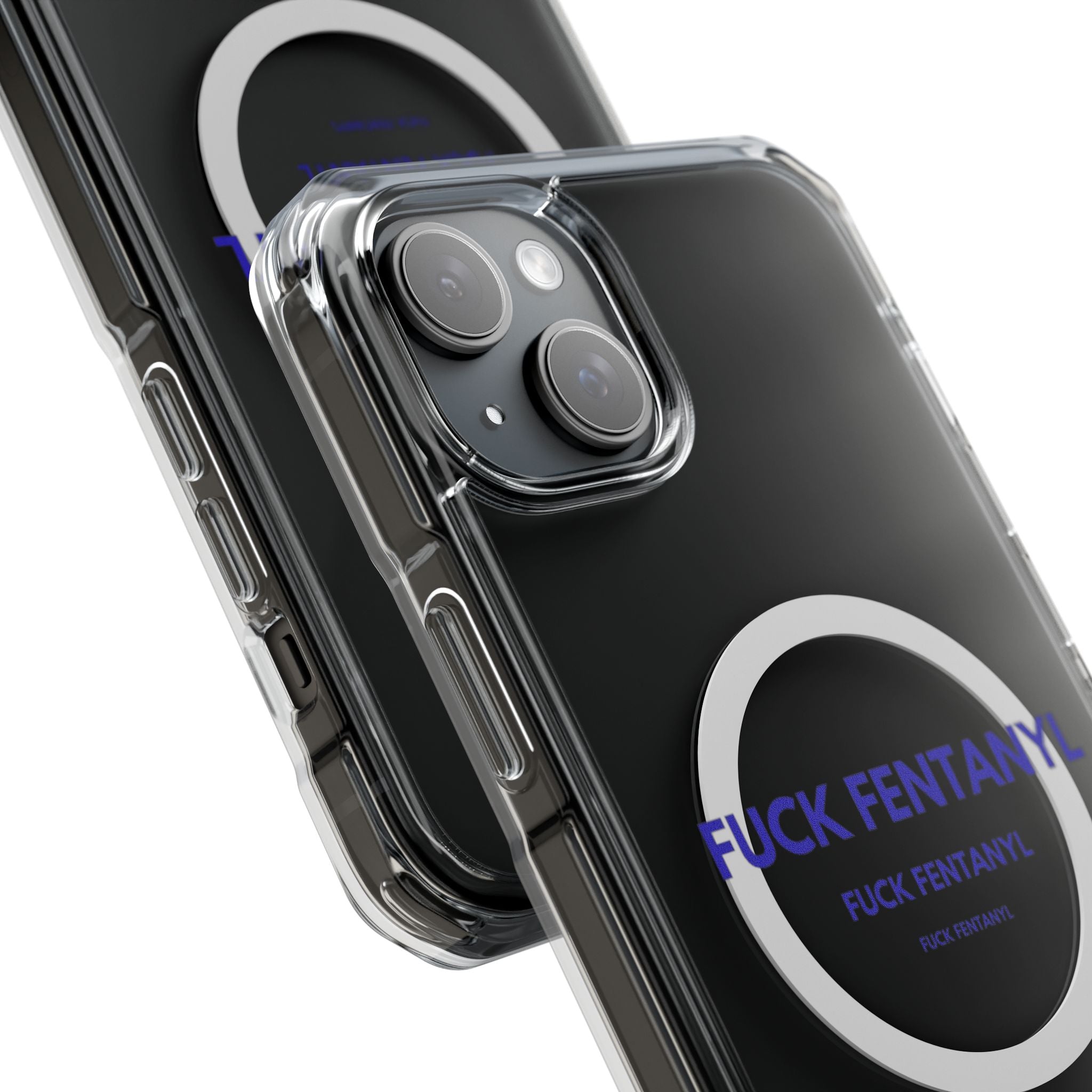 Clear Magnetic Phone Case — “FUCK FENTANYL” Awareness Design