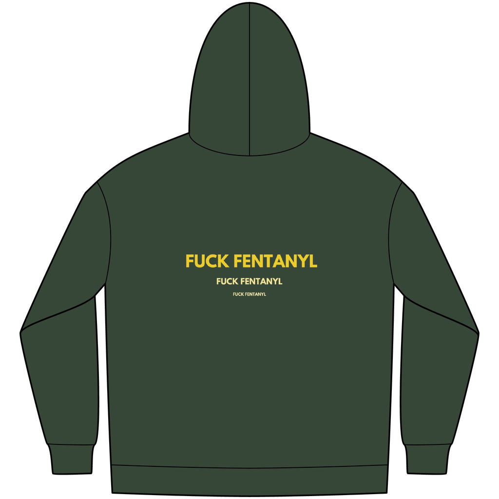 Fleece Hoodie — "FUCK FENTANYL" Awareness Back Print