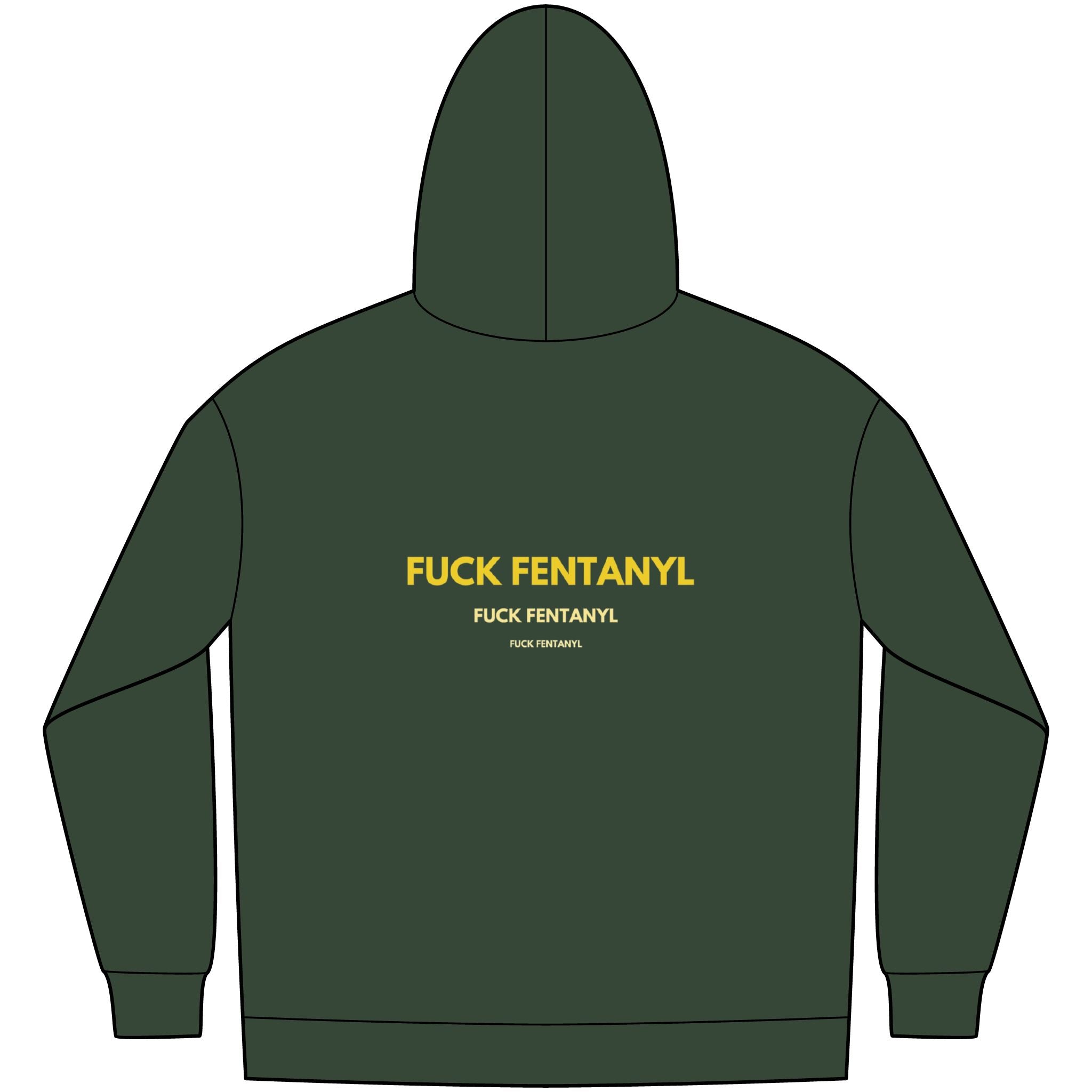 Fleece Hoodie — "FUCK FENTANYL" Awareness Back Print