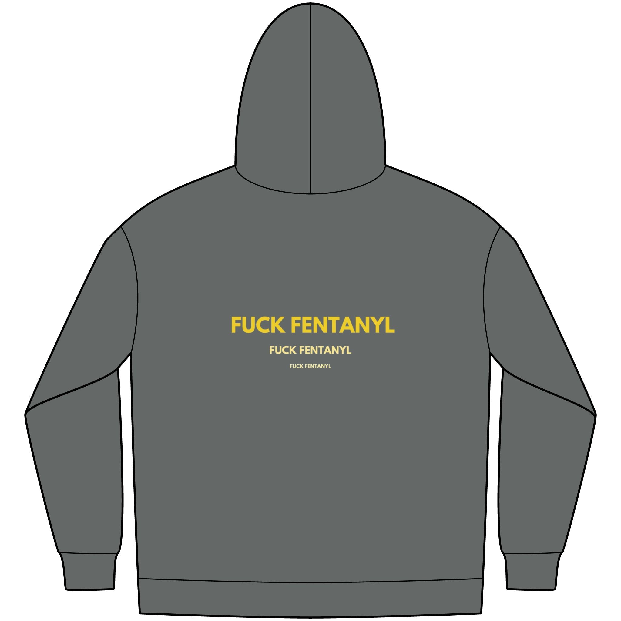 Fleece Hoodie — "FUCK FENTANYL" Awareness Back Print