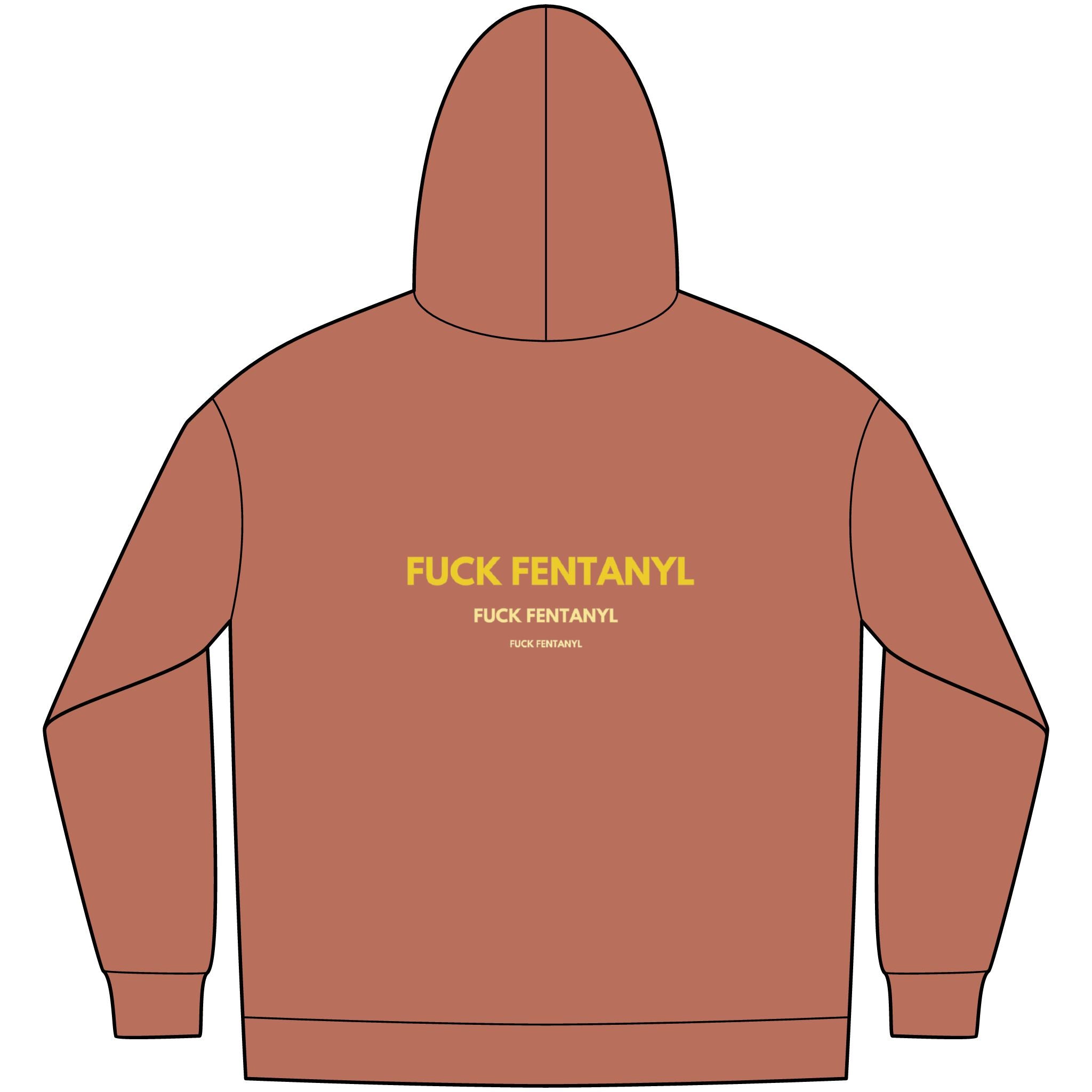 Fleece Hoodie — "FUCK FENTANYL" Awareness Back Print