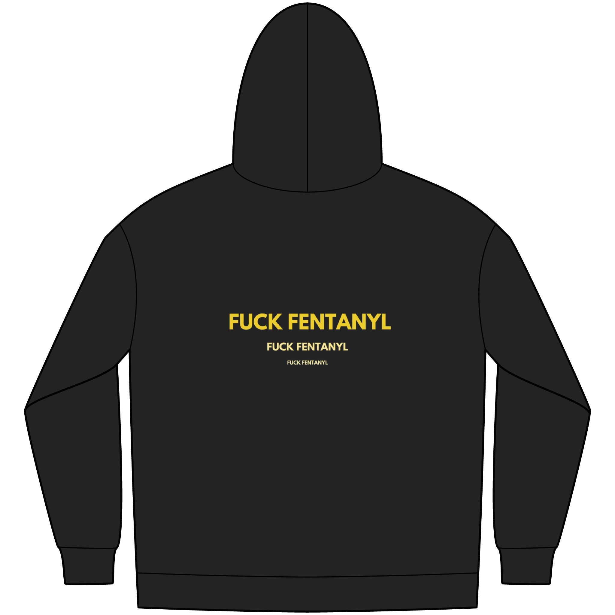 Fleece Hoodie — "FUCK FENTANYL" Awareness Back Print