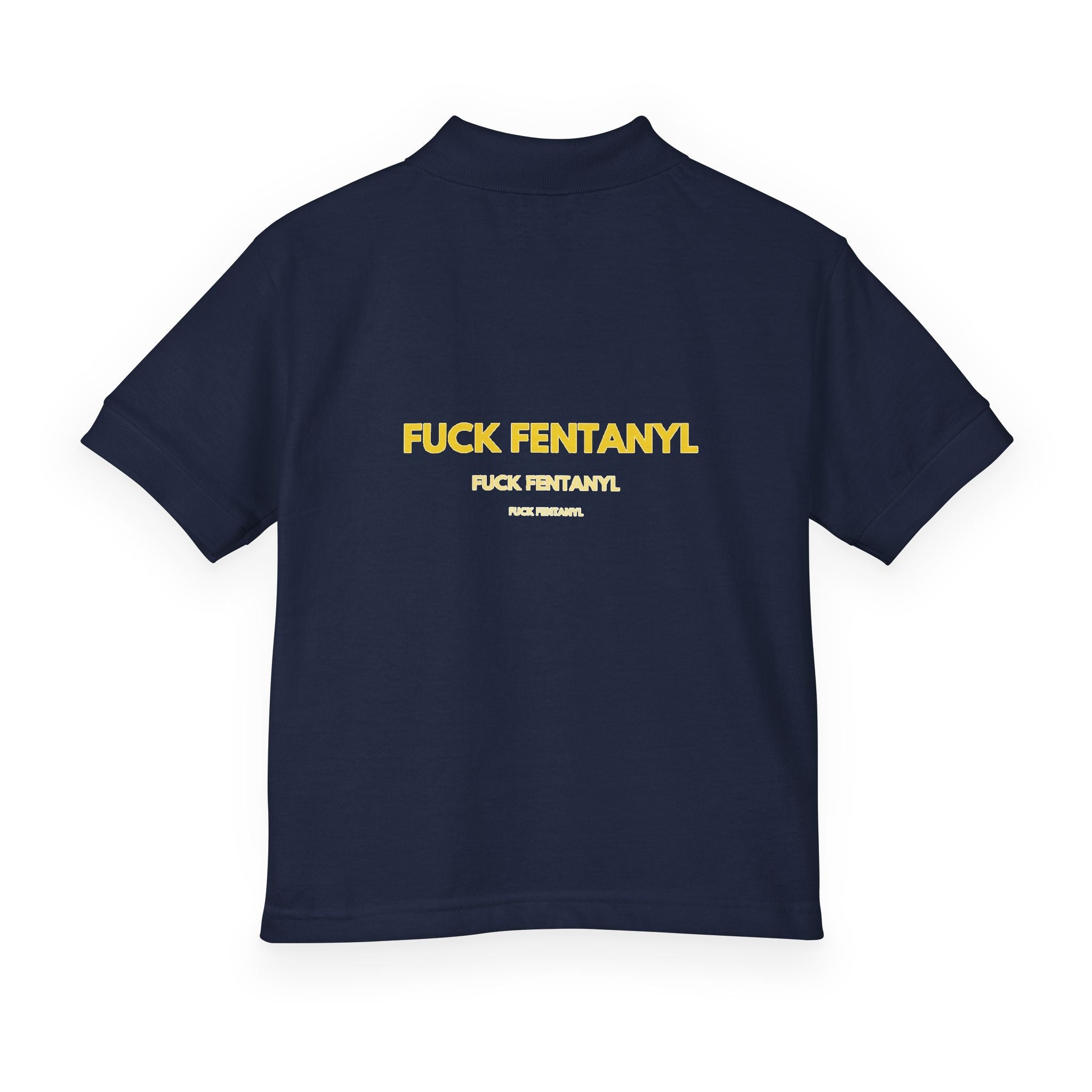 Youth Polo Shirt — “F*ck Fentanyl” Back Awareness Design