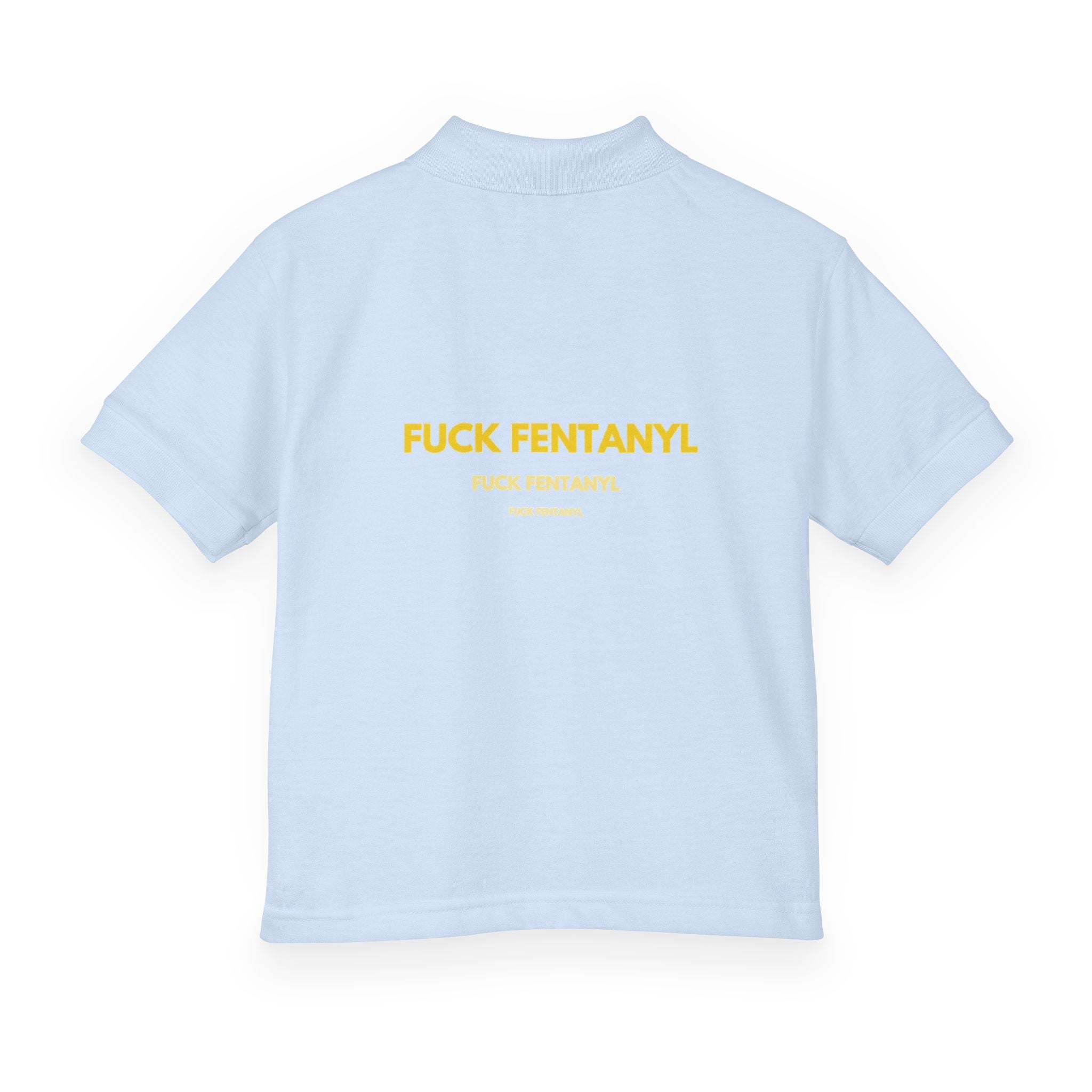 Youth Polo Shirt — “F*ck Fentanyl” Back Awareness Design