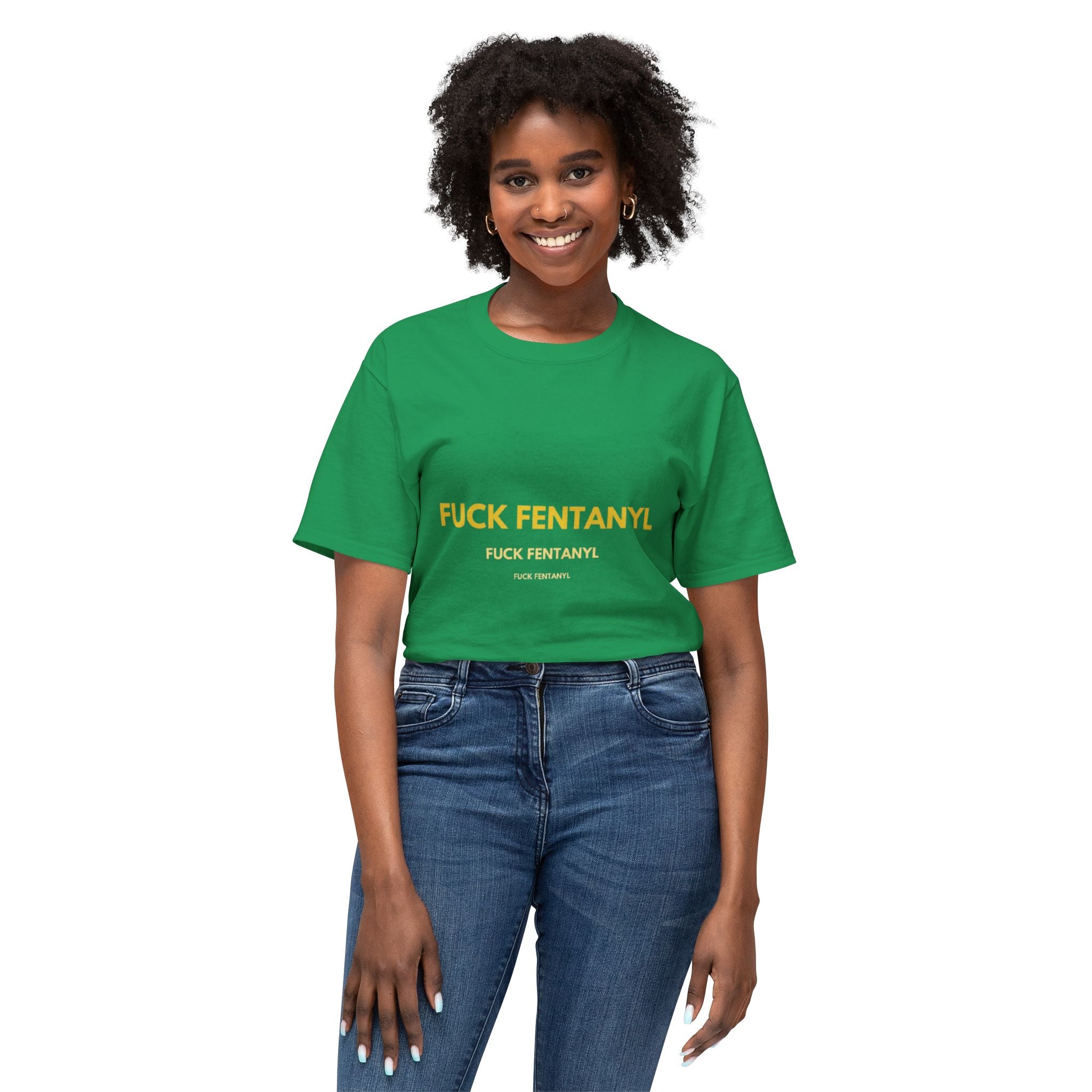 Anti-Fentanyl Protest T-Shirt — “FUCK FENTANYL” Bold Typography Tee