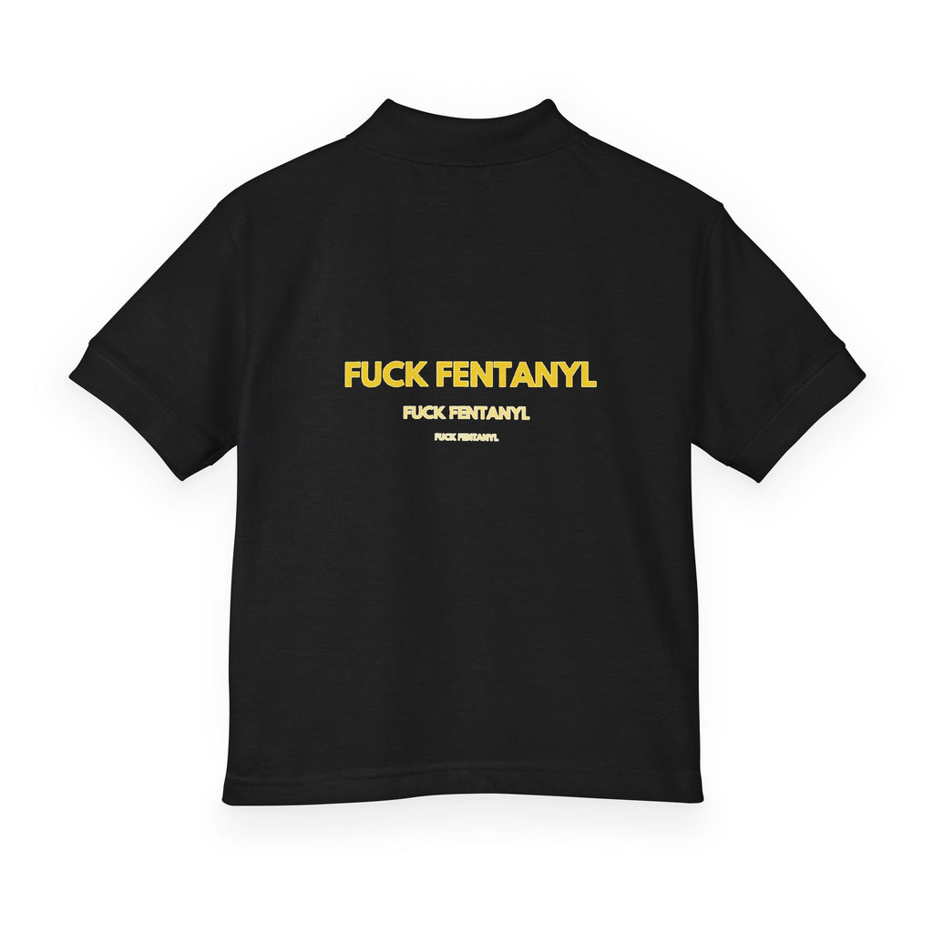 Youth Polo Shirt — “F*ck Fentanyl” Back Awareness Design