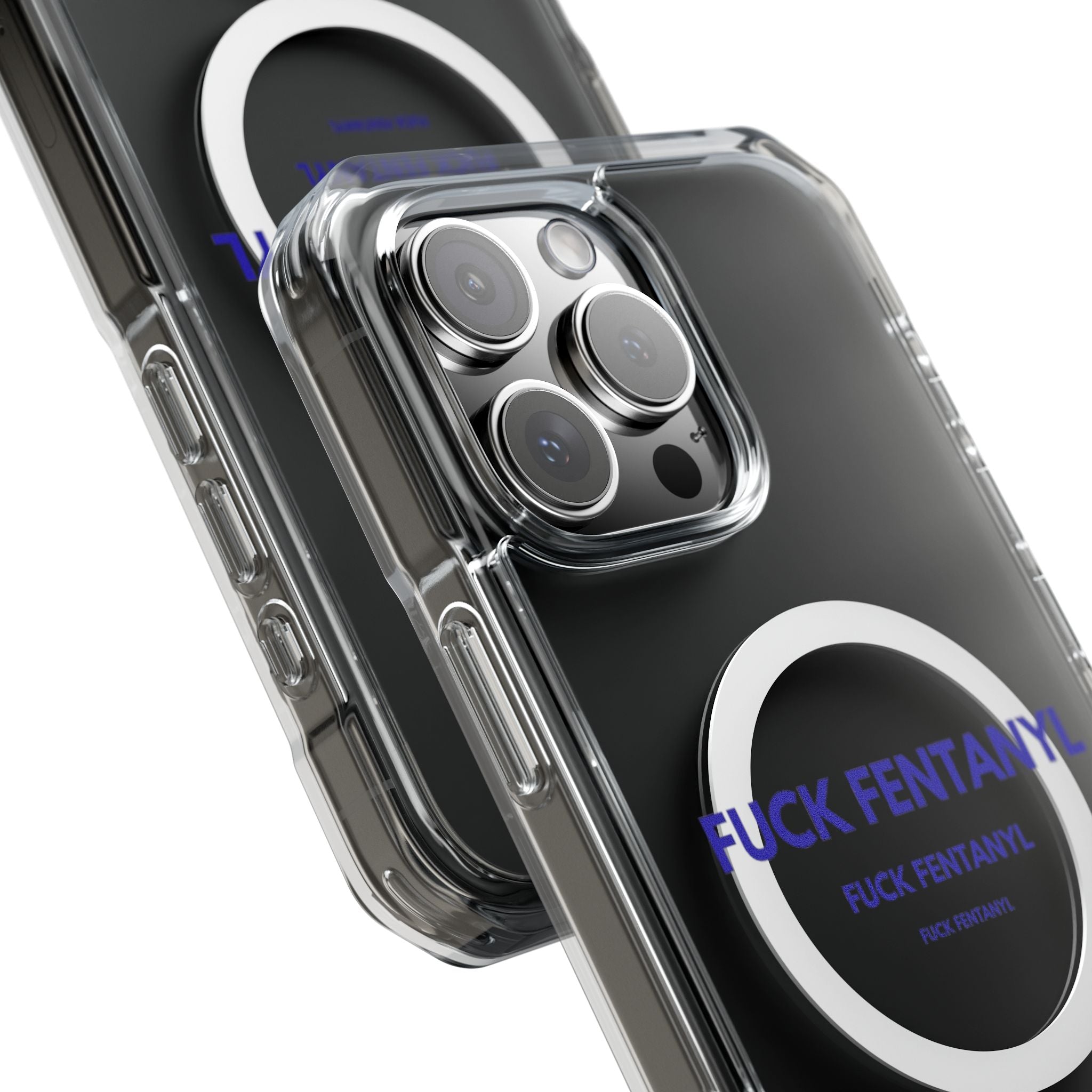 Clear Magnetic Phone Case — “FUCK FENTANYL” Awareness Design
