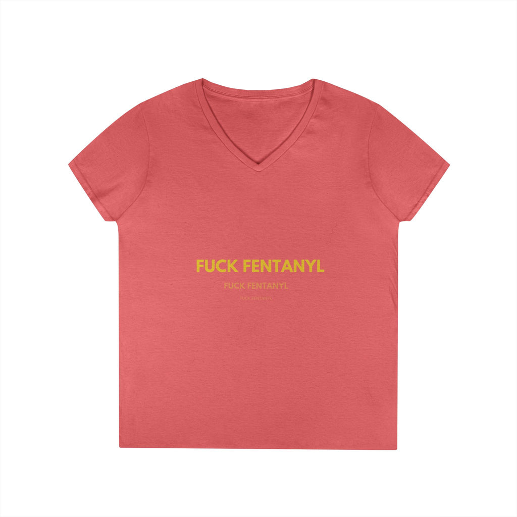Fuck Fentanyl Women's V-Neck Tee — Anti-Drug Awareness Statement Shirt