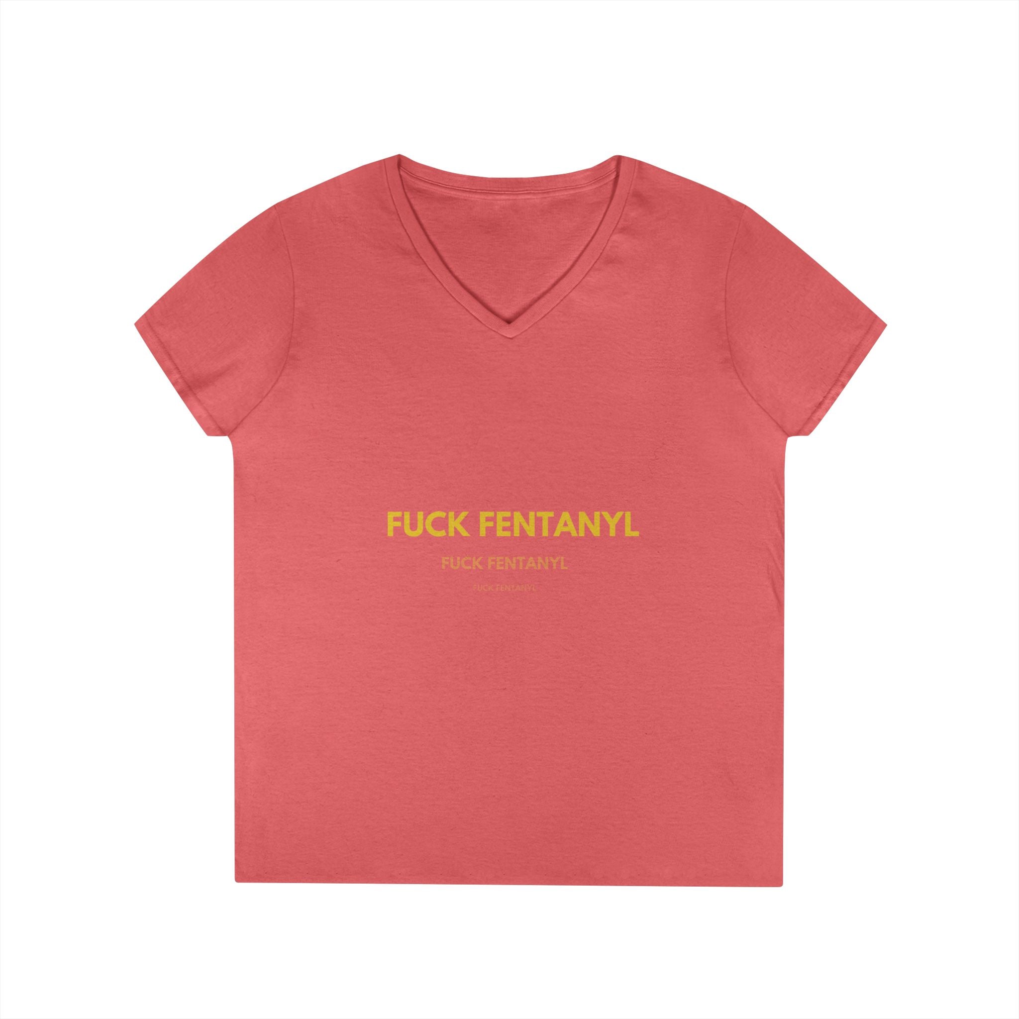 Fuck Fentanyl Women's V-Neck Tee — Anti-Drug Awareness Statement Shirt