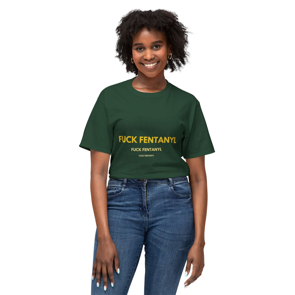 Anti-Fentanyl Protest T-Shirt — “FUCK FENTANYL” Bold Typography Tee