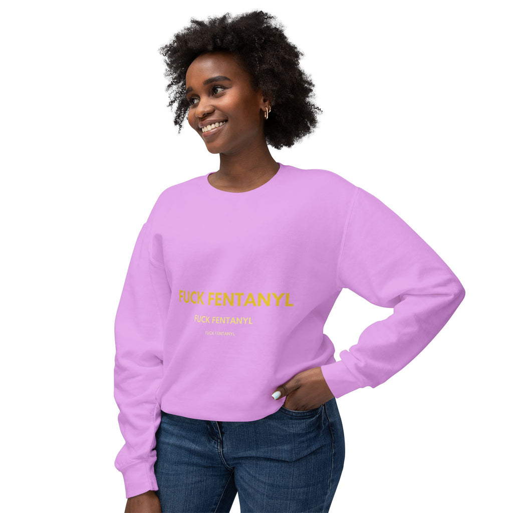 Crewneck Sweatshirt — “FUCK FENTANYL” Bold Statement Anti-Drug Awareness Pullover