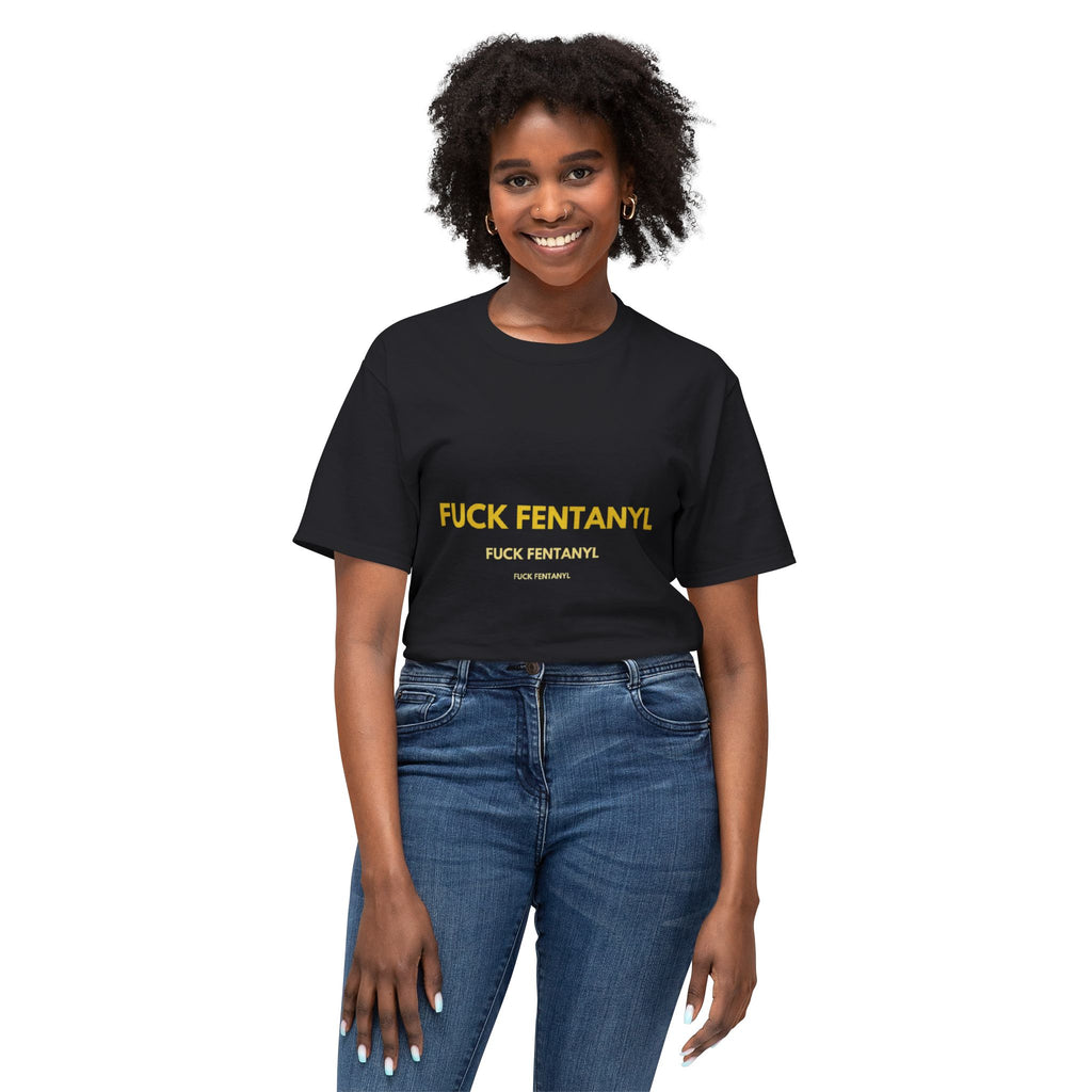 Anti-Fentanyl Protest T-Shirt — “FUCK FENTANYL” Bold Typography Tee