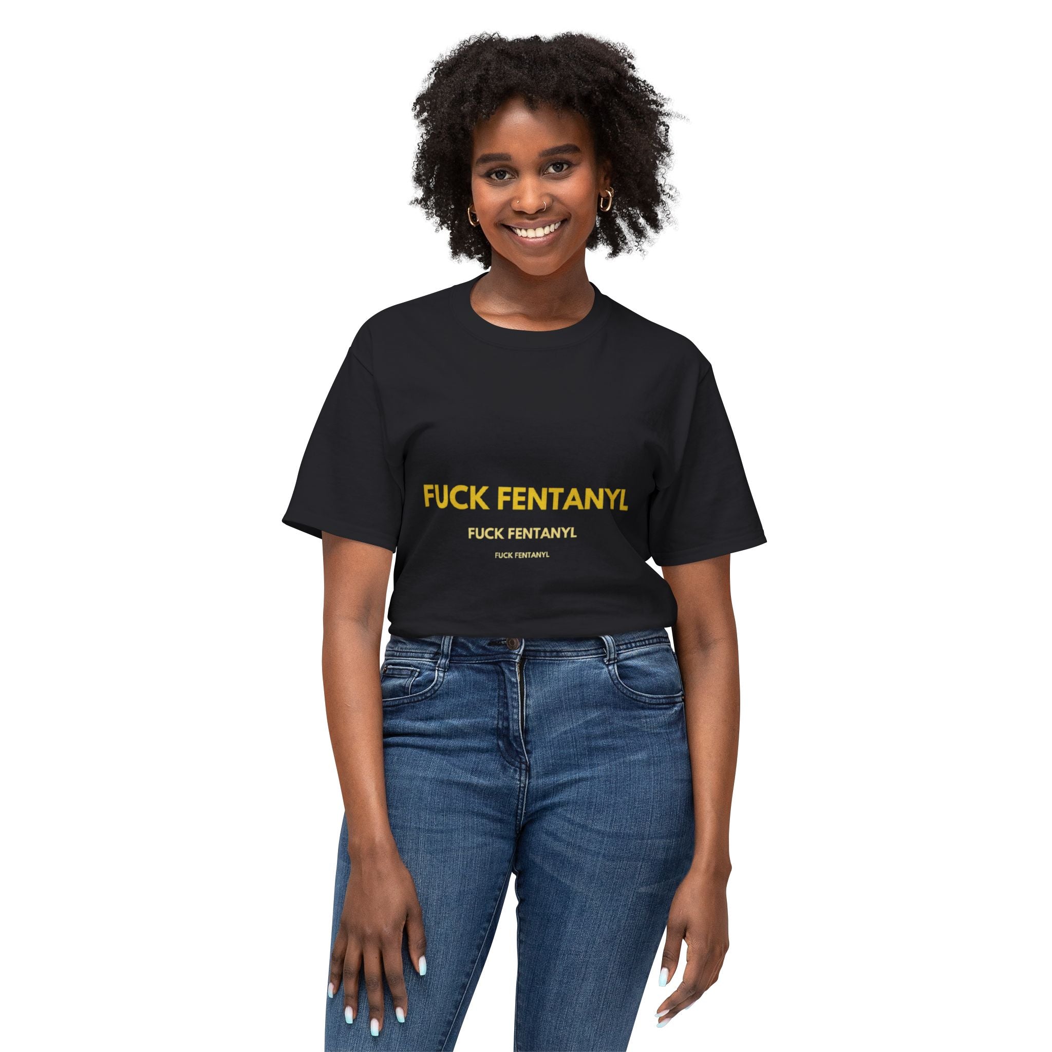 Anti-Fentanyl Protest T-Shirt — “FUCK FENTANYL” Bold Typography Tee