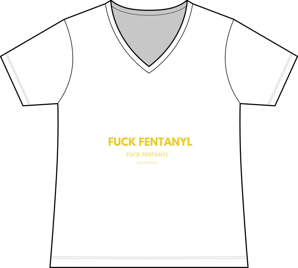 Graphic Tee — “FUCK FENTANYL” Statement V‑Neck Shirt