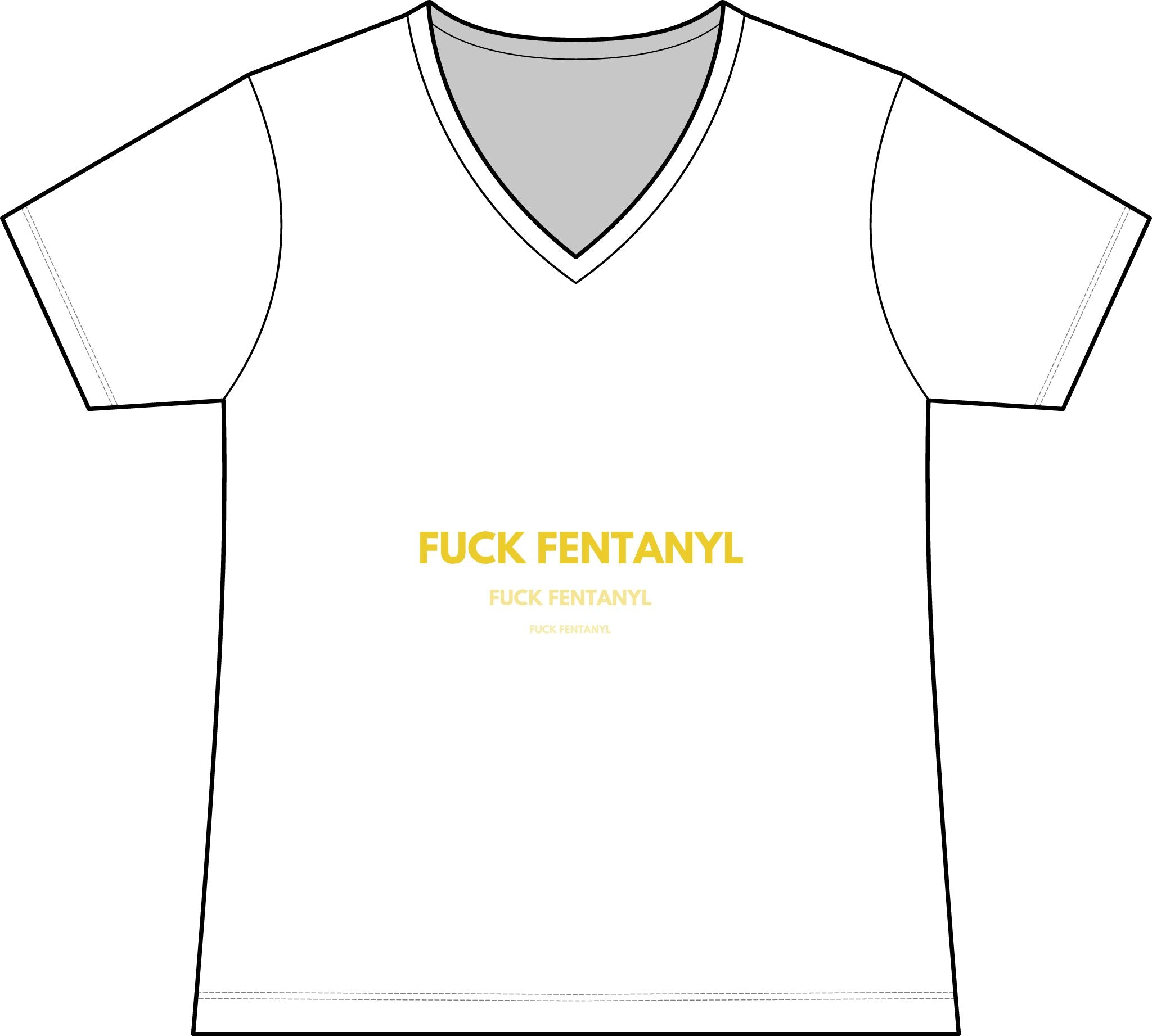 Graphic Tee — “FUCK FENTANYL” Statement V‑Neck Shirt