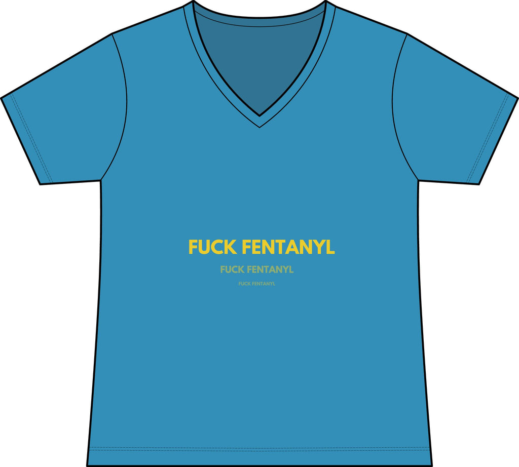 Graphic Tee — “FUCK FENTANYL” Statement V‑Neck Shirt