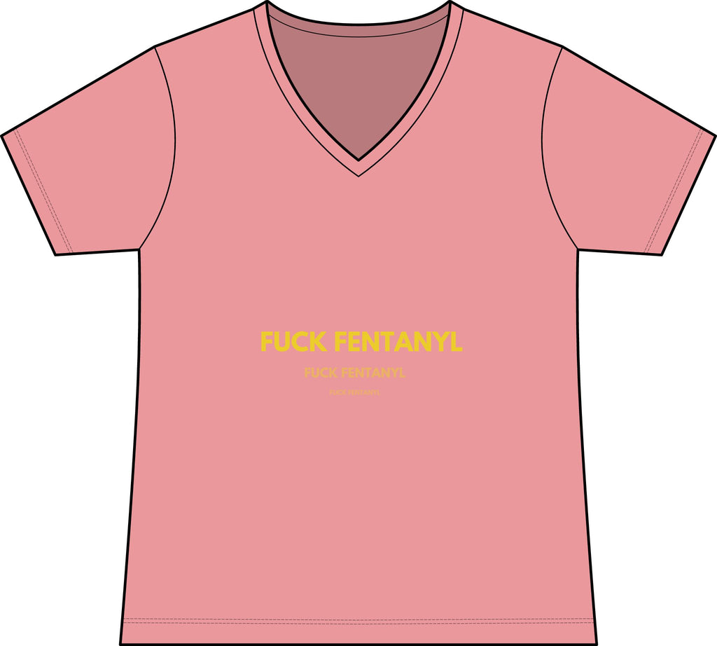 Graphic Tee — “FUCK FENTANYL” Statement V‑Neck Shirt
