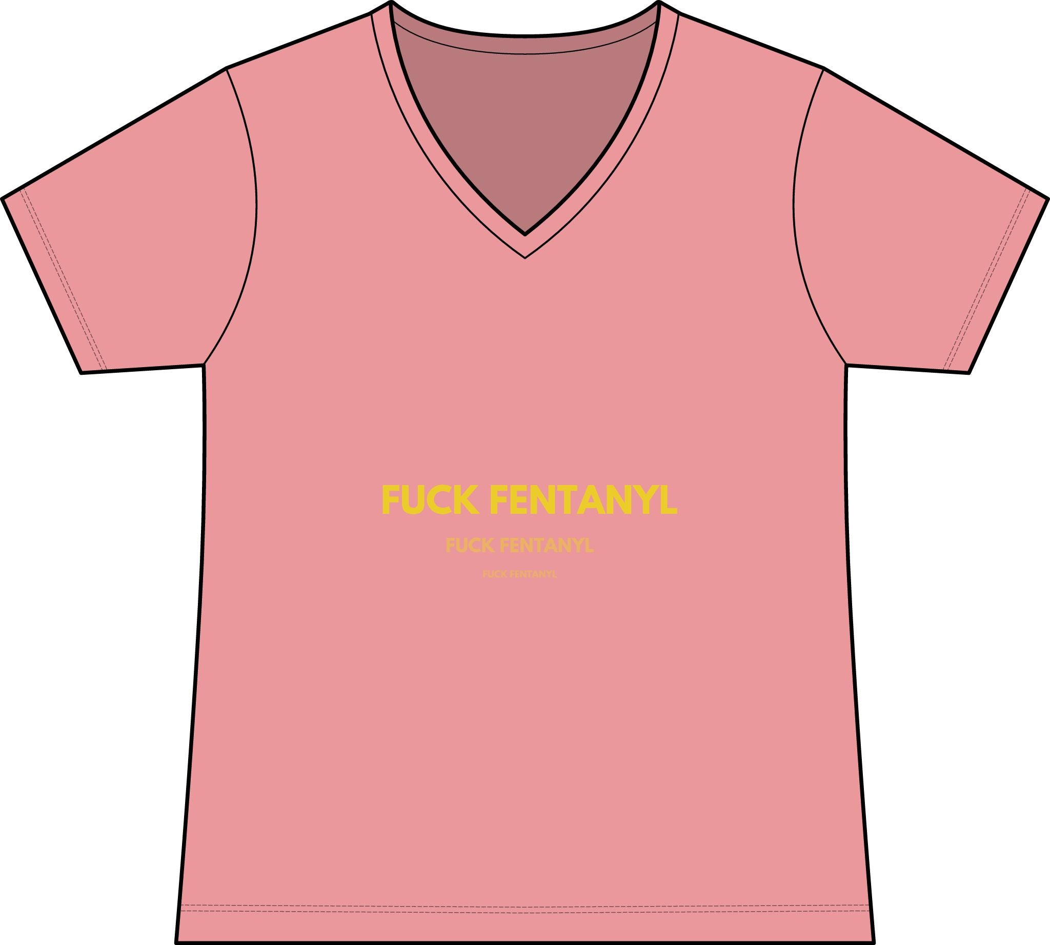 Graphic Tee — “FUCK FENTANYL” Statement V‑Neck Shirt
