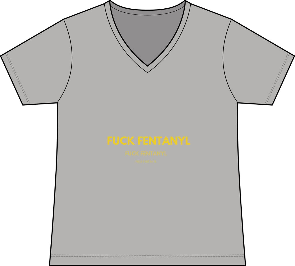 Graphic Tee — “FUCK FENTANYL” Statement V‑Neck Shirt