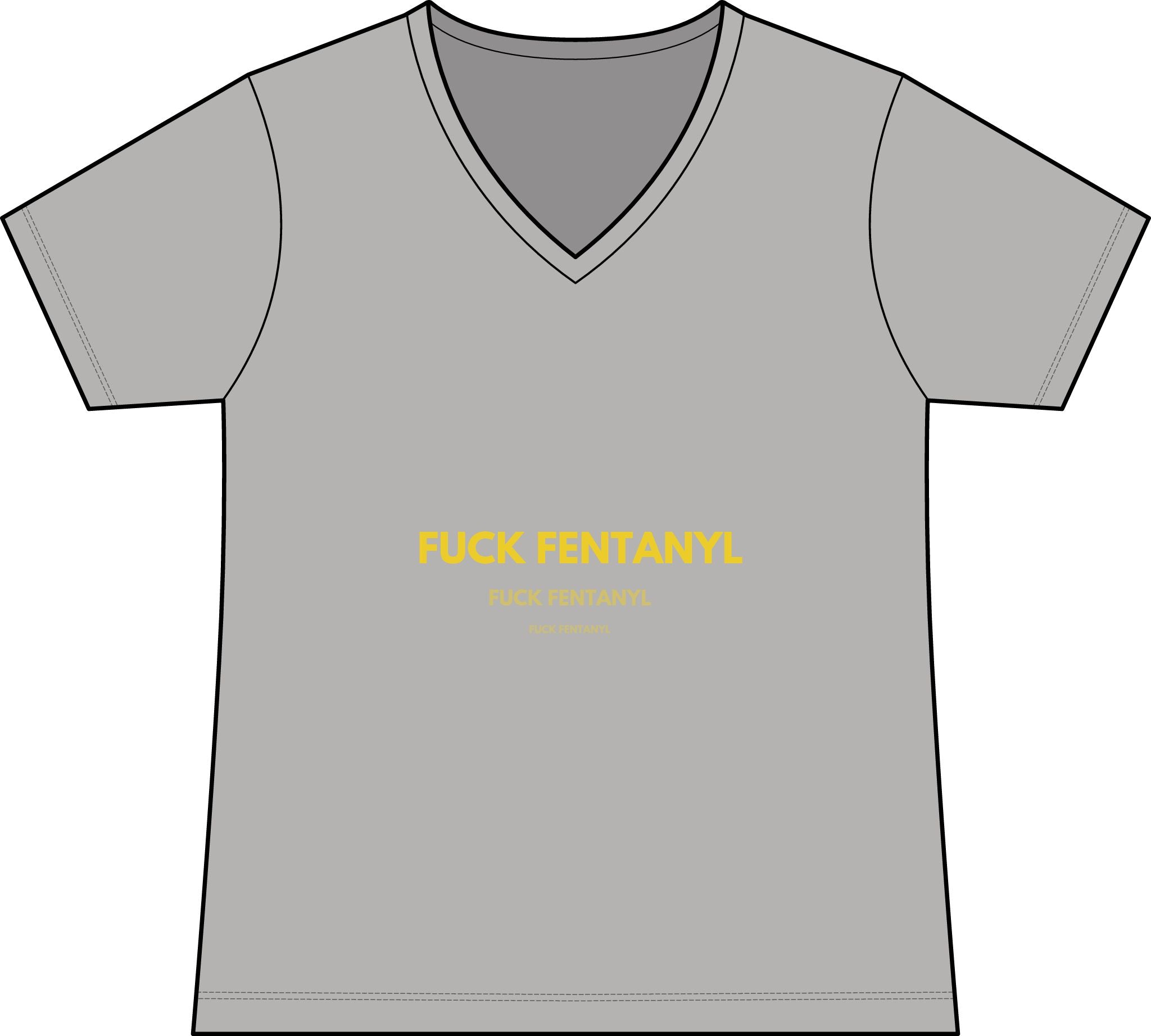 Graphic Tee — “FUCK FENTANYL” Statement V‑Neck Shirt