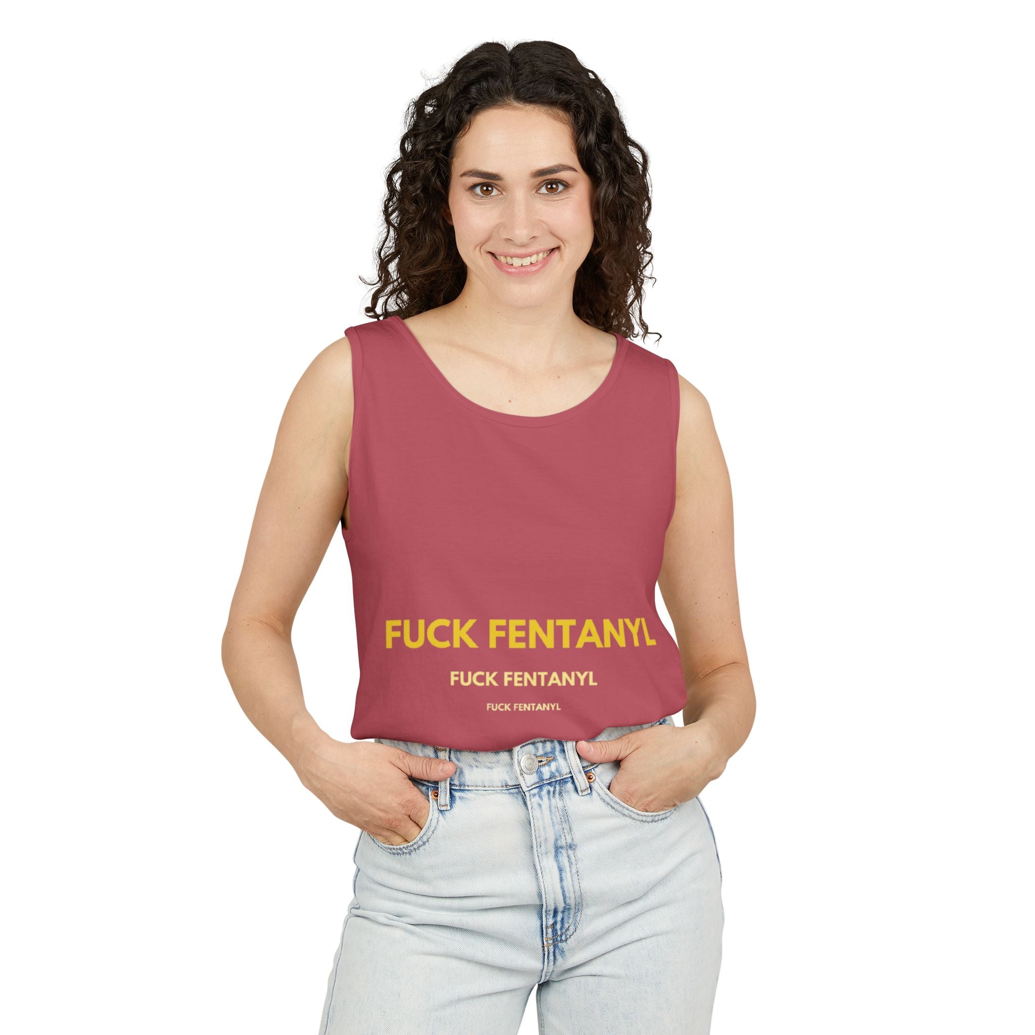 Anti-Fentanyl Tank Top — "FUCK FENTANYL" Graphic Recovery Awareness Tee