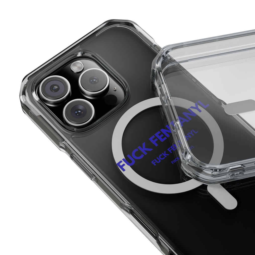 Clear Magnetic Phone Case — “FUCK FENTANYL” Awareness Design