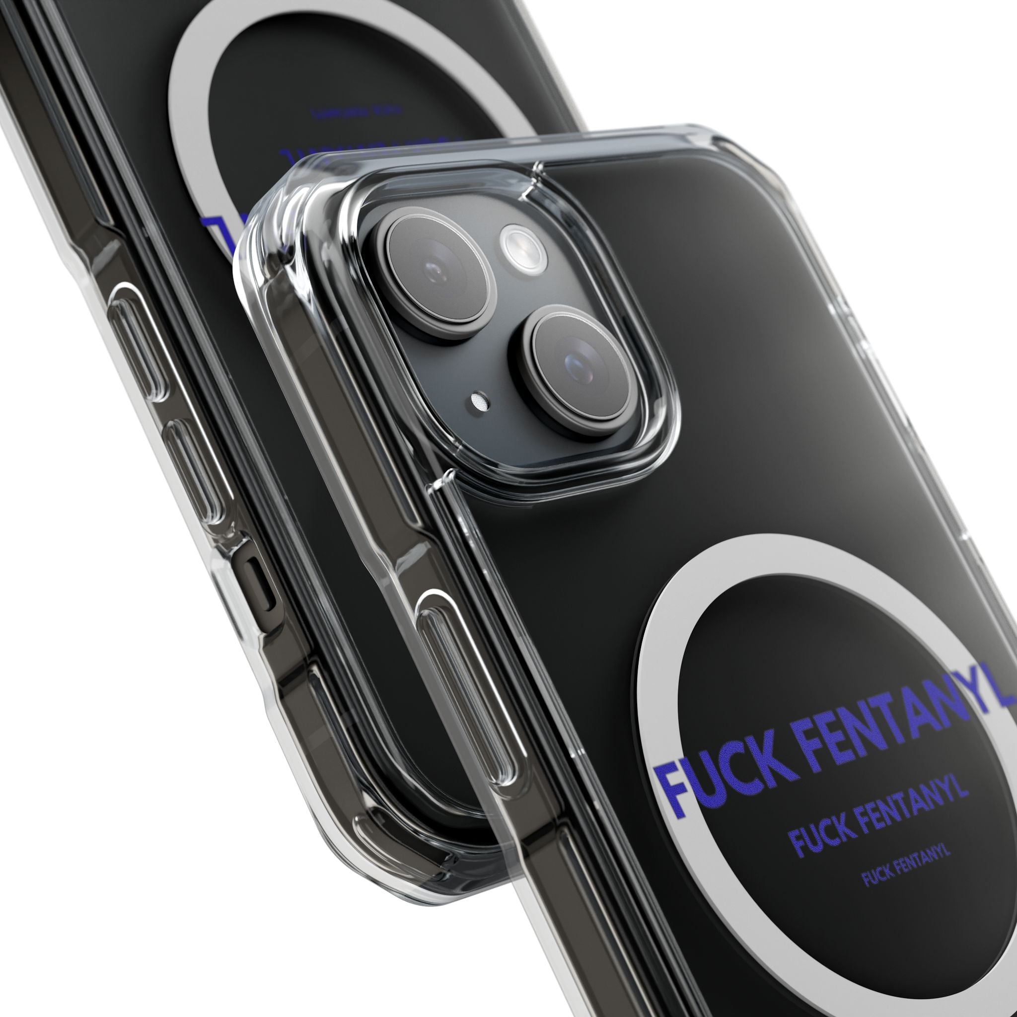 Clear Magnetic Phone Case — “FUCK FENTANYL” Awareness Design
