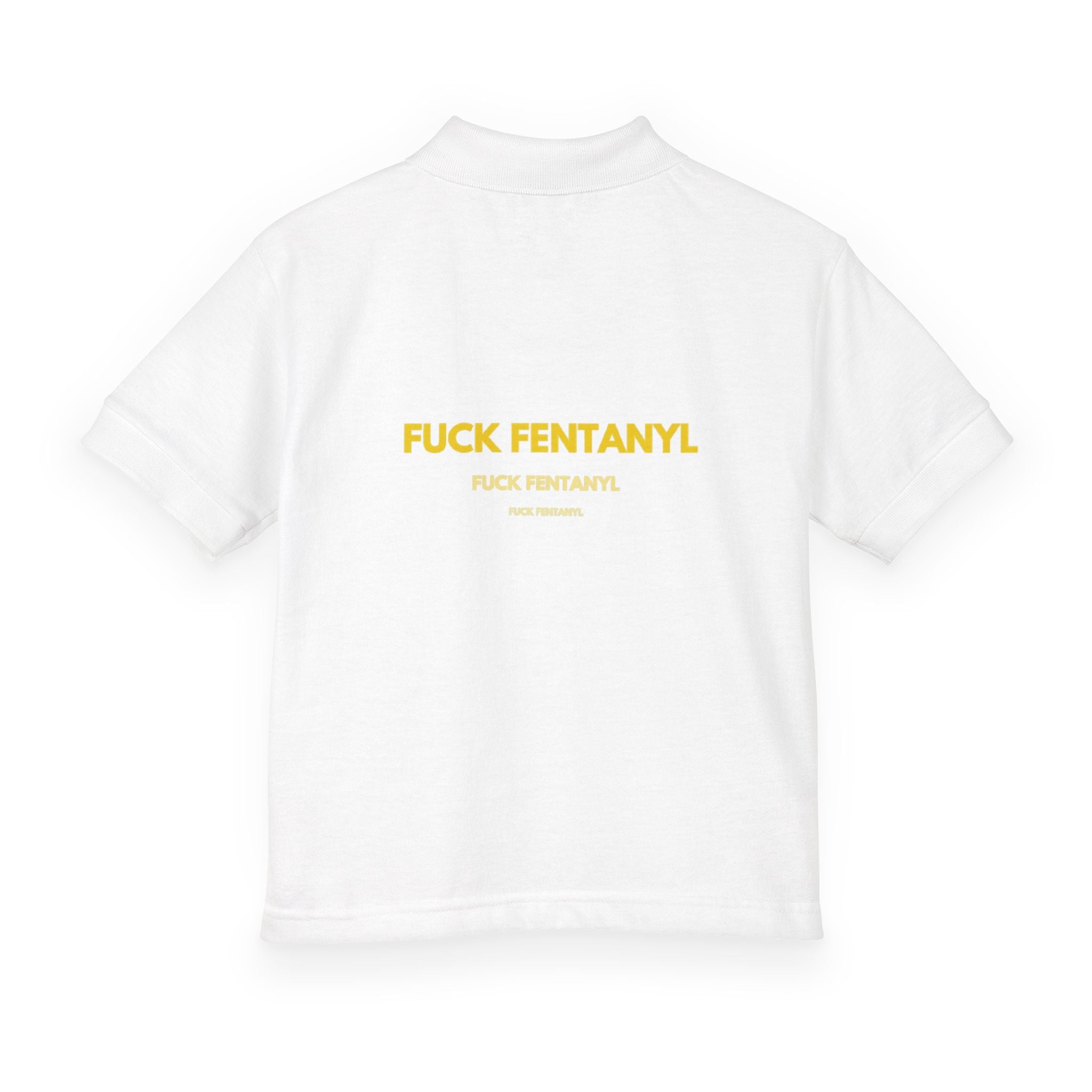Youth Polo Shirt — “F*ck Fentanyl” Back Awareness Design