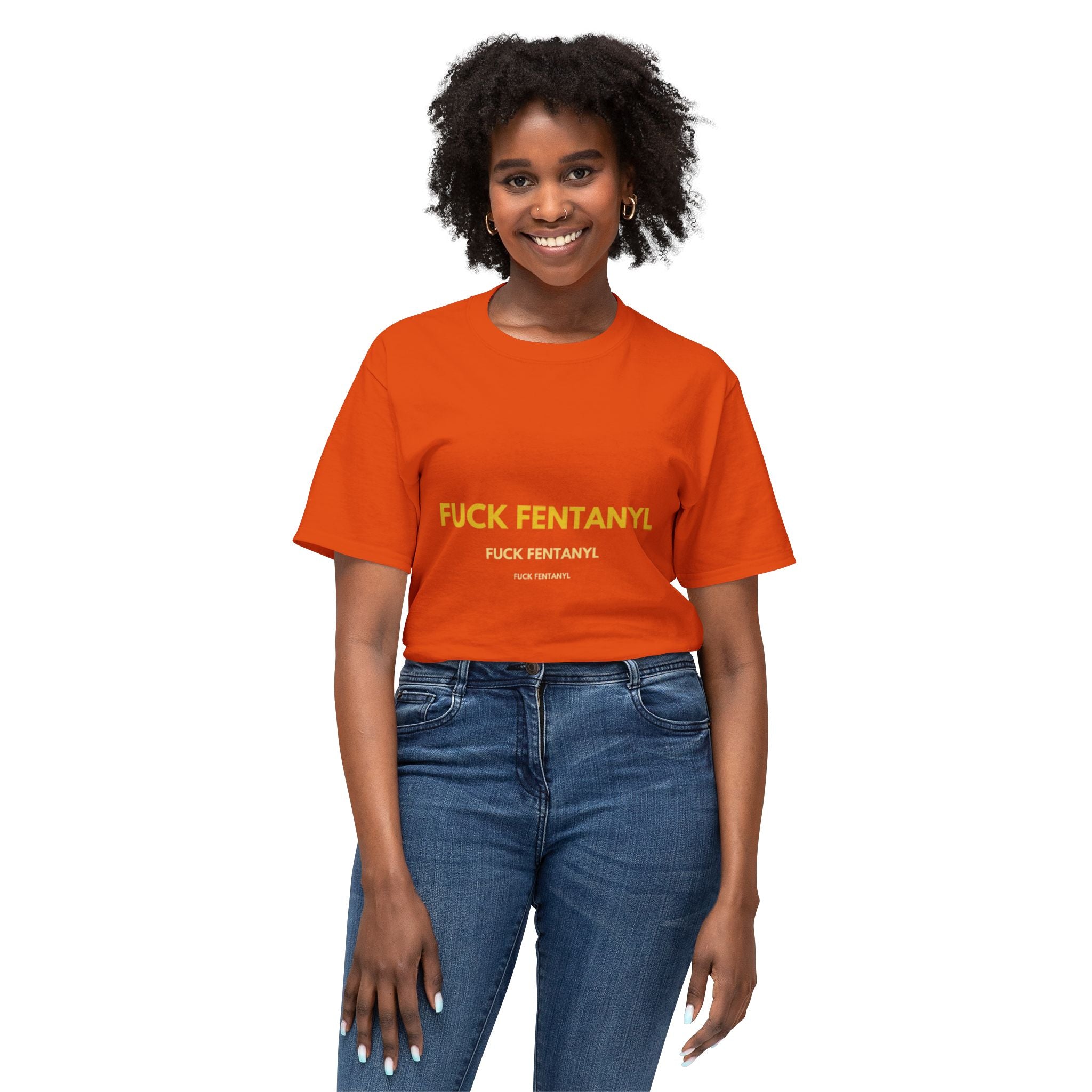 Anti-Fentanyl Protest T-Shirt — “FUCK FENTANYL” Bold Typography Tee