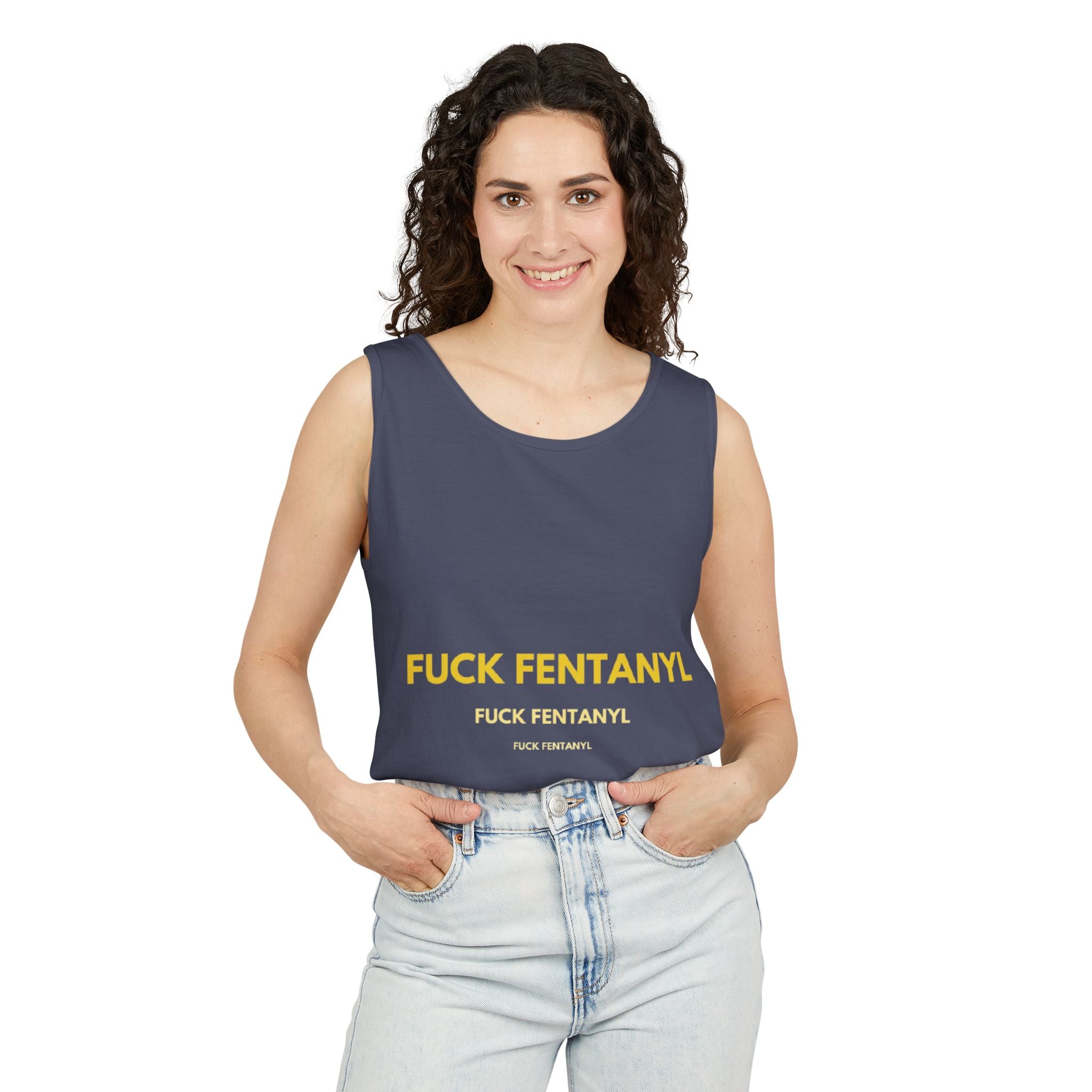 Anti-Fentanyl Tank Top — "FUCK FENTANYL" Graphic Recovery Awareness Tee