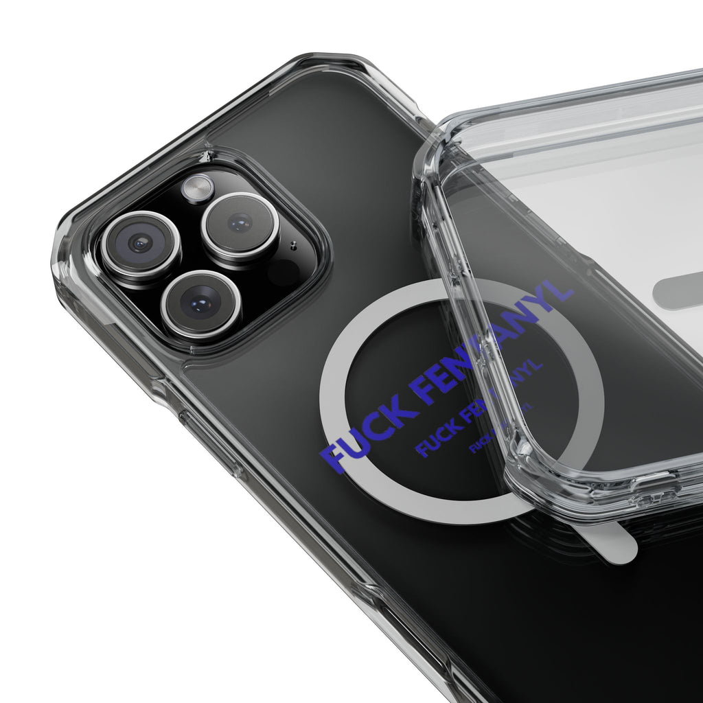 Clear Magnetic Phone Case — “FUCK FENTANYL” Awareness Design