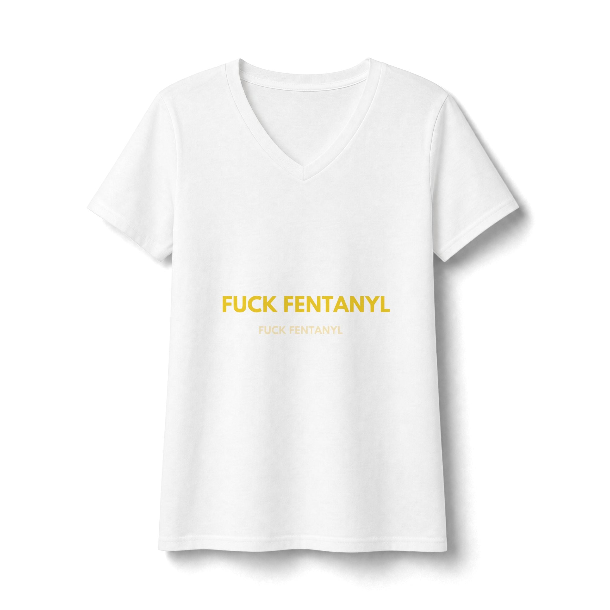 Women's V-Neck Tee - "F**k Fentanyl" Awareness Graphic