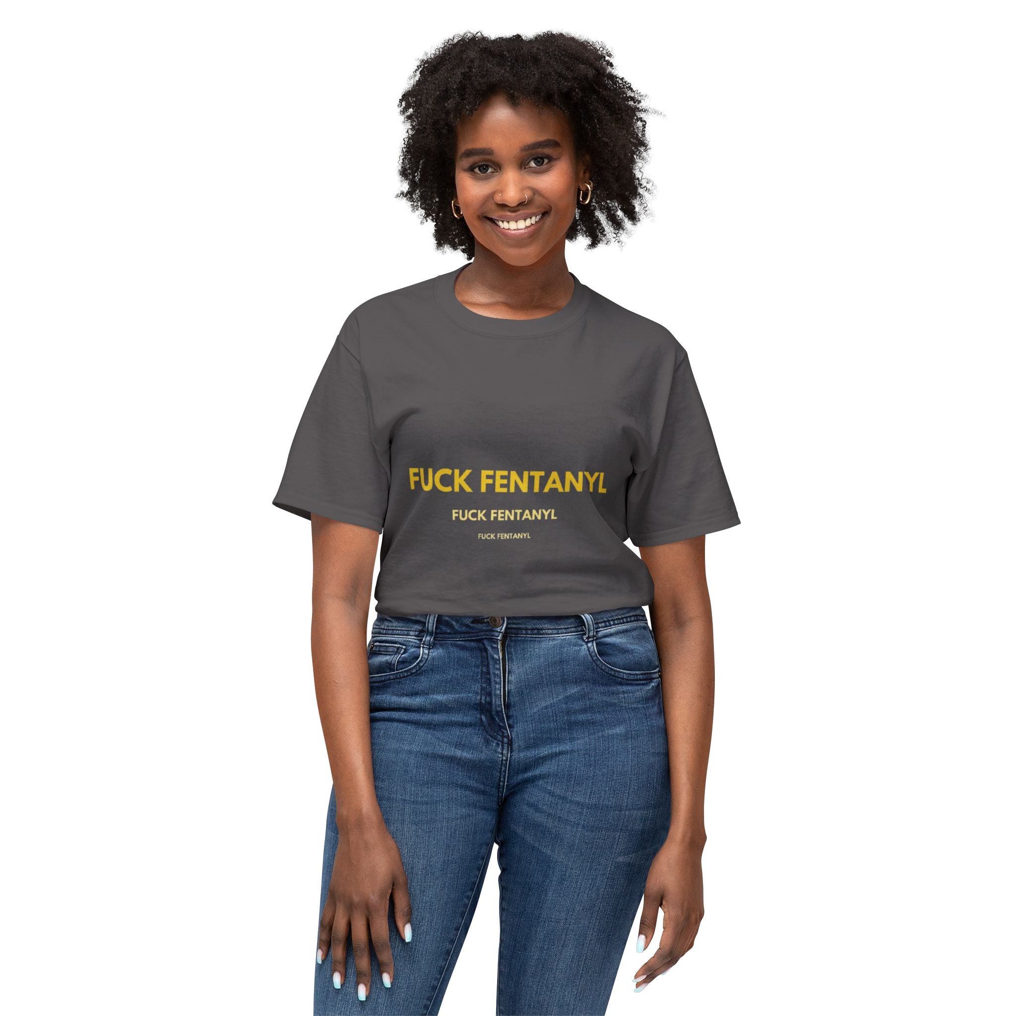 Anti-Fentanyl Protest T-Shirt — “FUCK FENTANYL” Bold Typography Tee