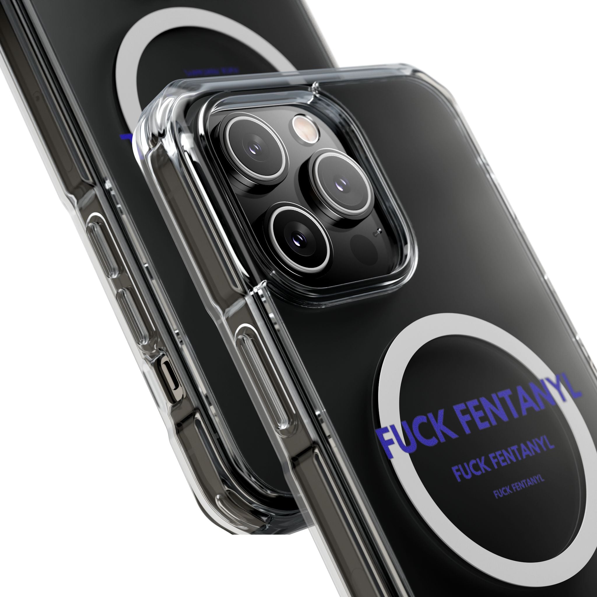 Clear Magnetic Phone Case — “FUCK FENTANYL” Awareness Design