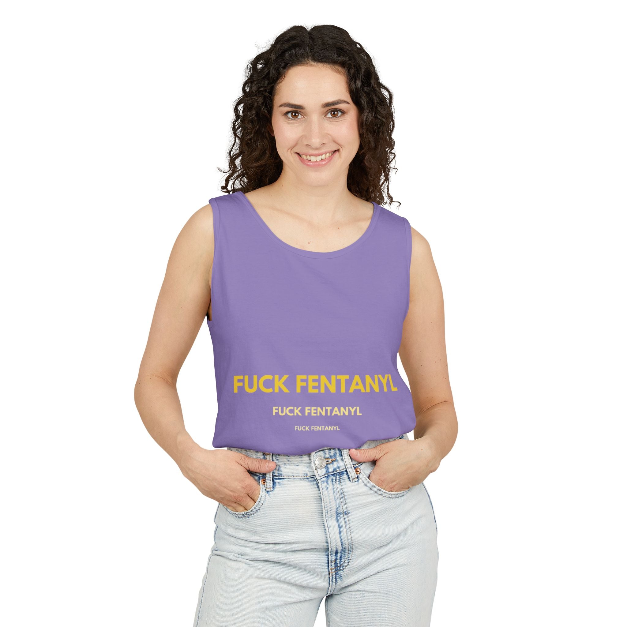 Anti-Fentanyl Tank Top — "FUCK FENTANYL" Graphic Recovery Awareness Tee