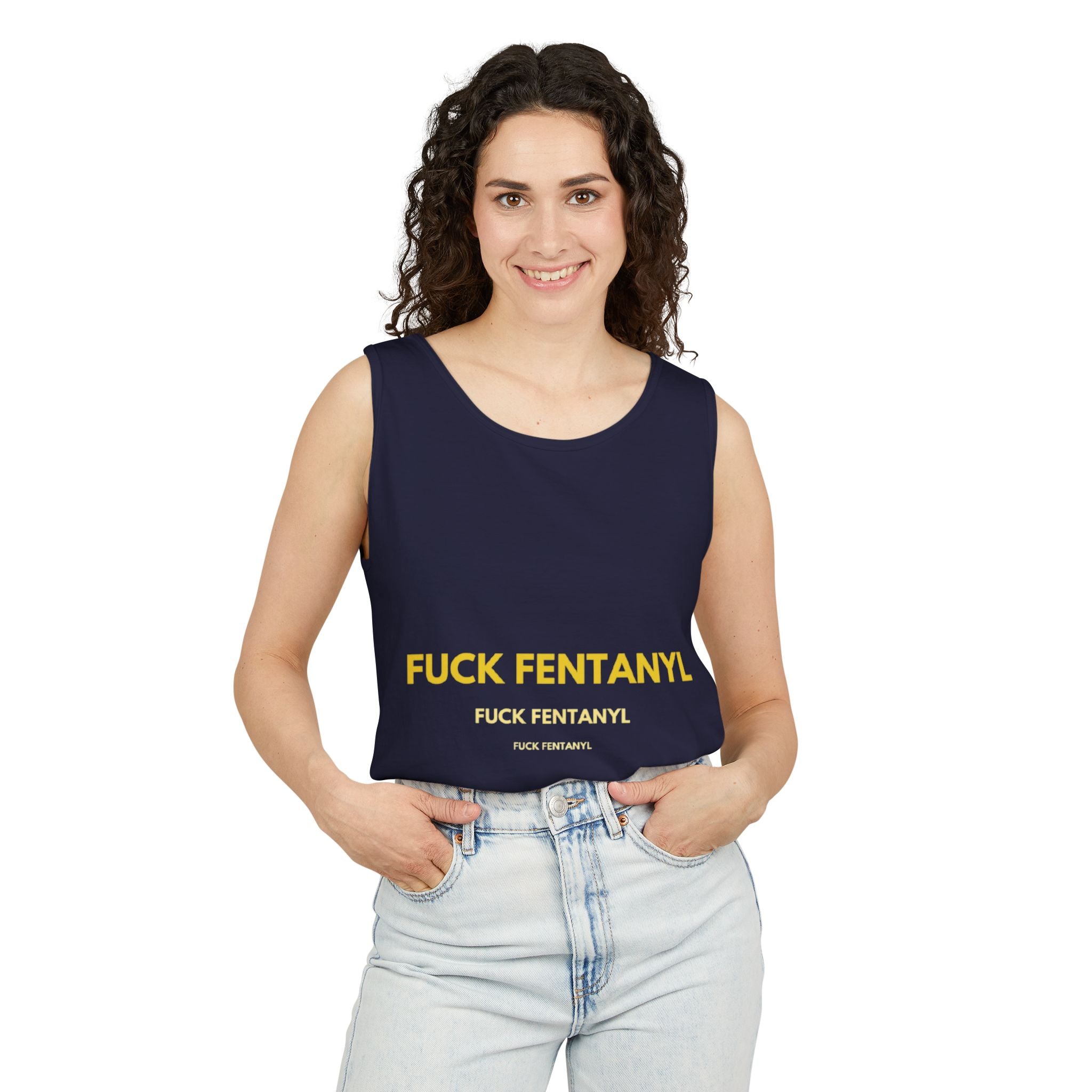 Anti-Fentanyl Tank Top — "FUCK FENTANYL" Graphic Recovery Awareness Tee