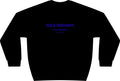Graphic Crewneck Sweatshirt — “FUCK FENTANYL” Blue Text Awareness Pullover