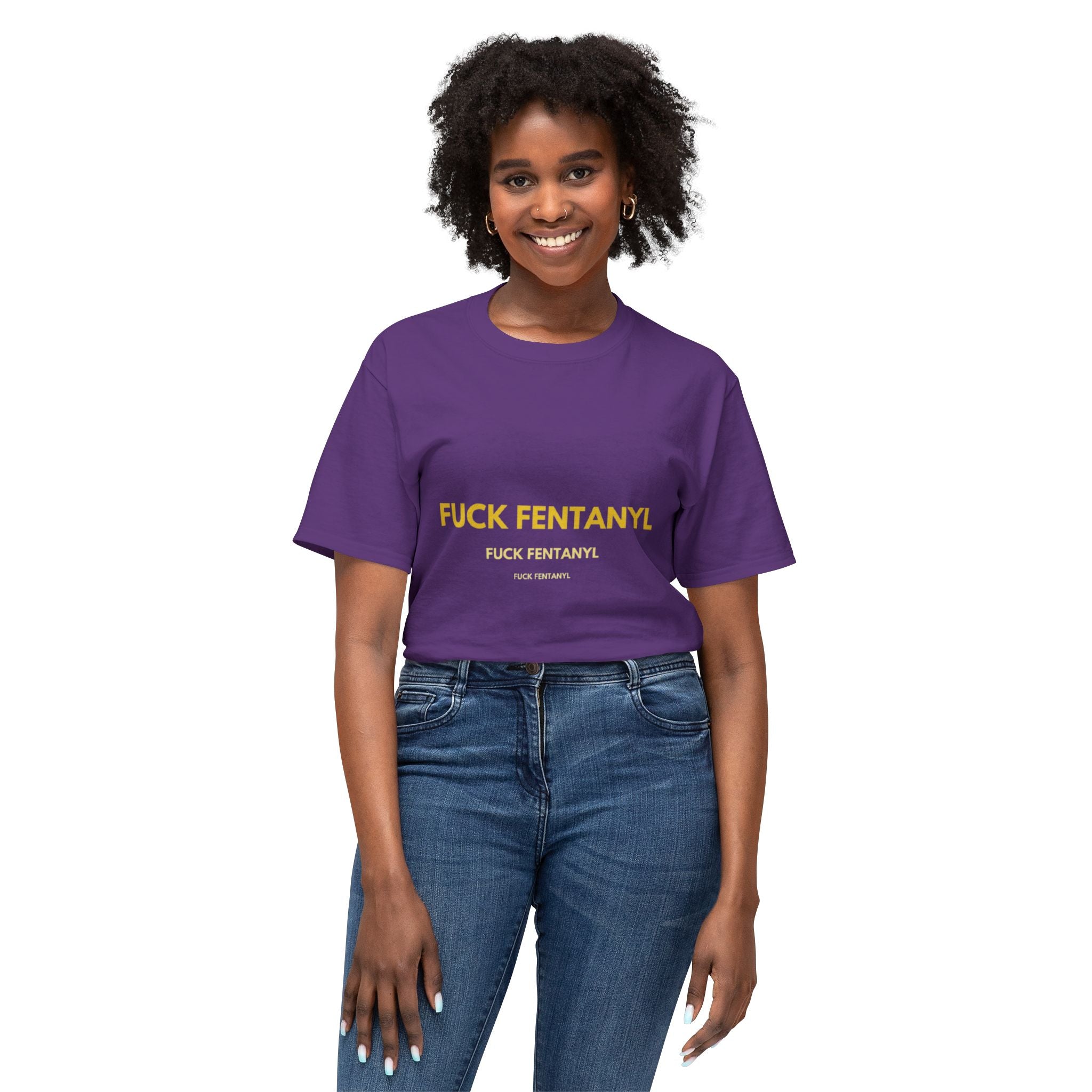 Anti-Fentanyl Protest T-Shirt — “FUCK FENTANYL” Bold Typography Tee