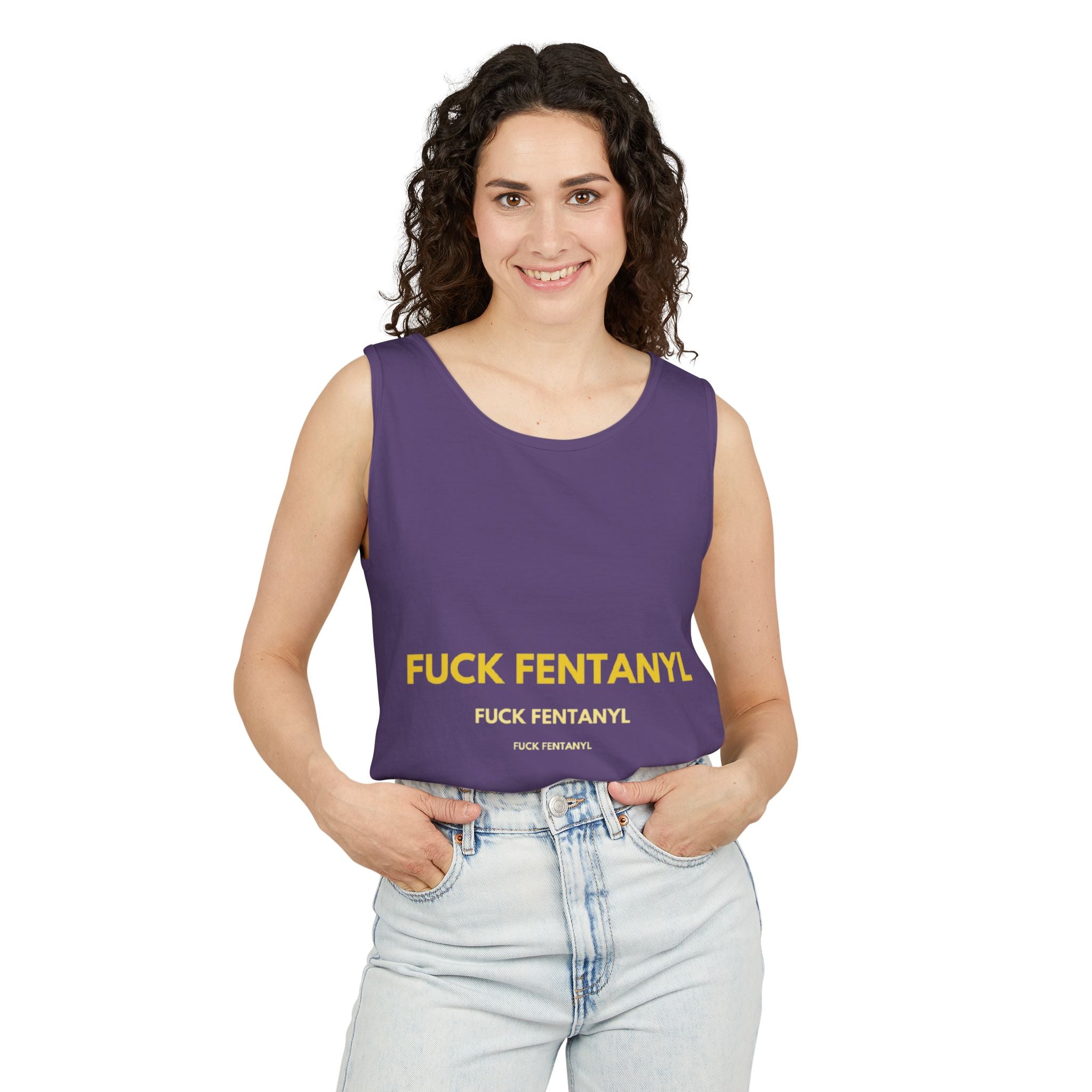 Anti-Fentanyl Tank Top — "FUCK FENTANYL" Graphic Recovery Awareness Tee