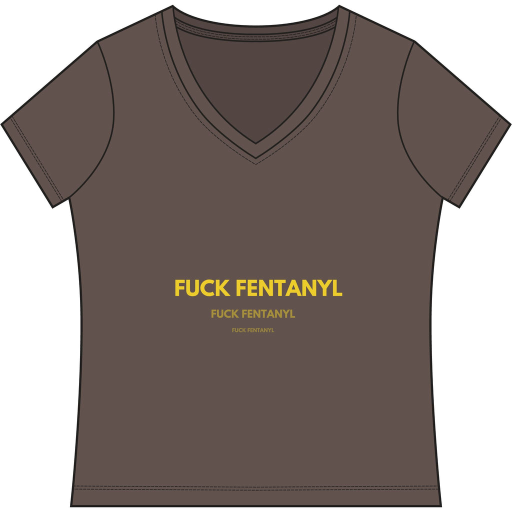 Women's V-Neck Tee — “Fuck Fentanyl” Awareness Shirt