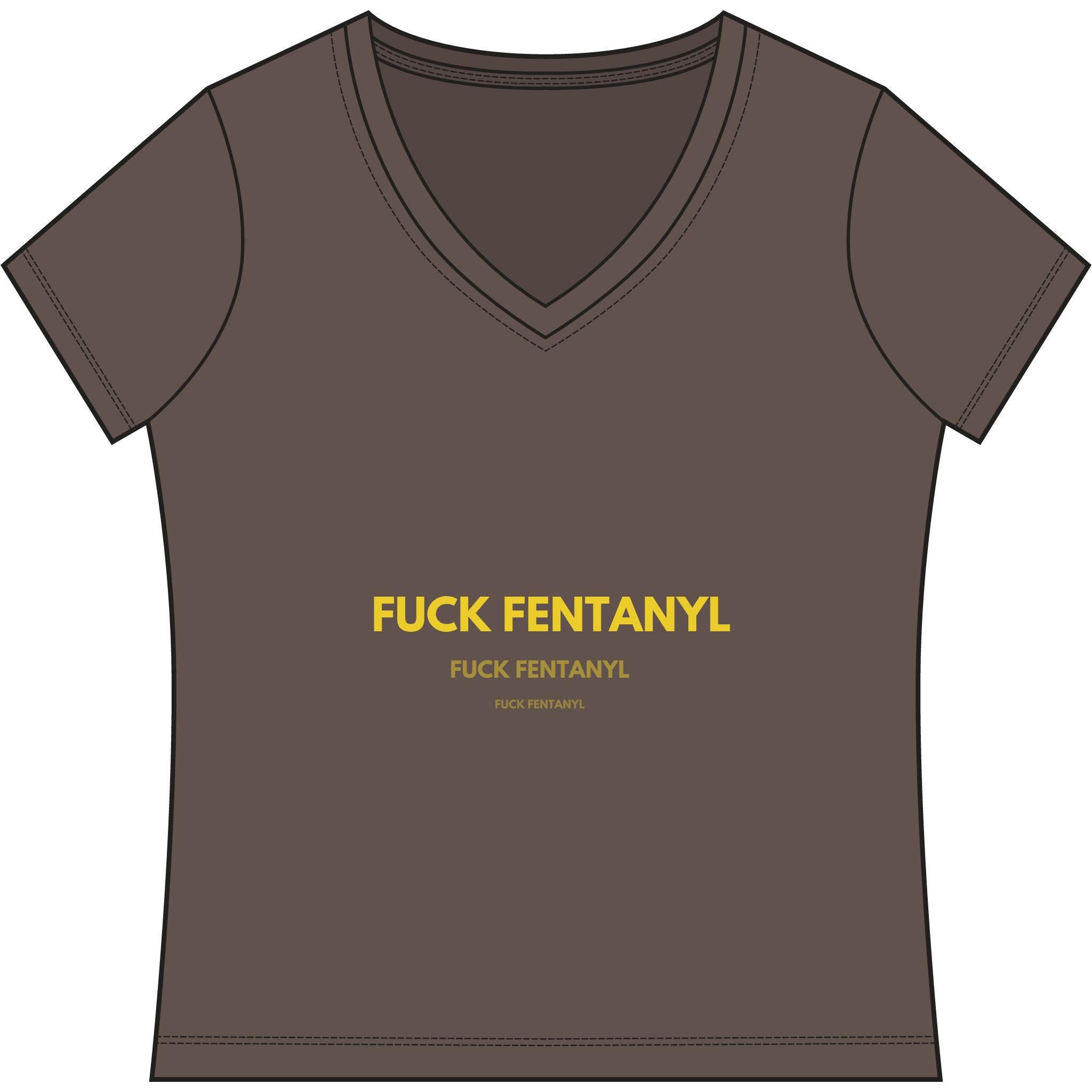 Women's V-Neck Tee — “Fuck Fentanyl” Awareness Shirt