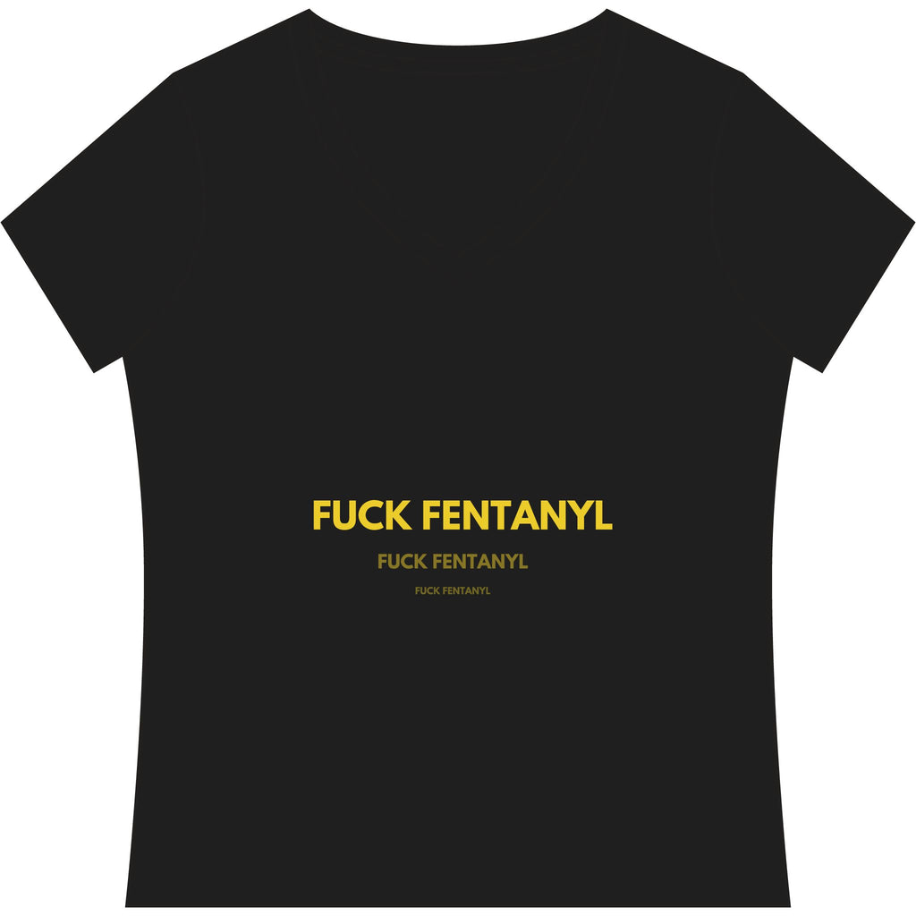 Women's V-Neck Tee — “Fuck Fentanyl” Awareness Shirt