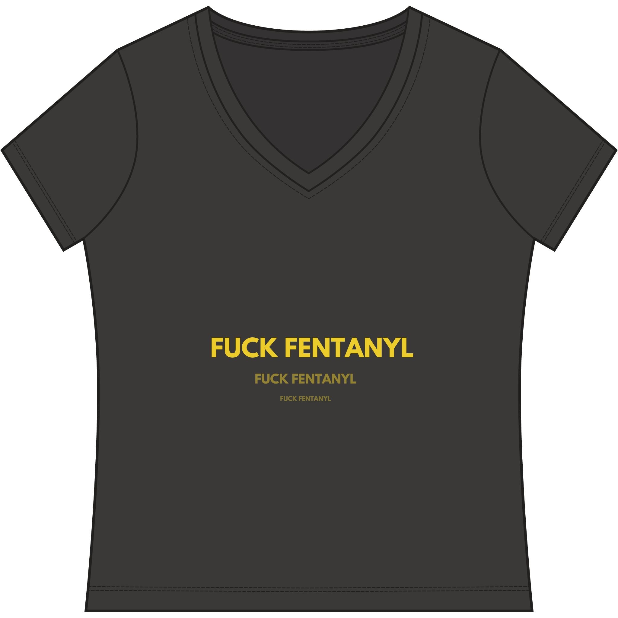 Women's V-Neck Tee — “Fuck Fentanyl” Awareness Shirt
