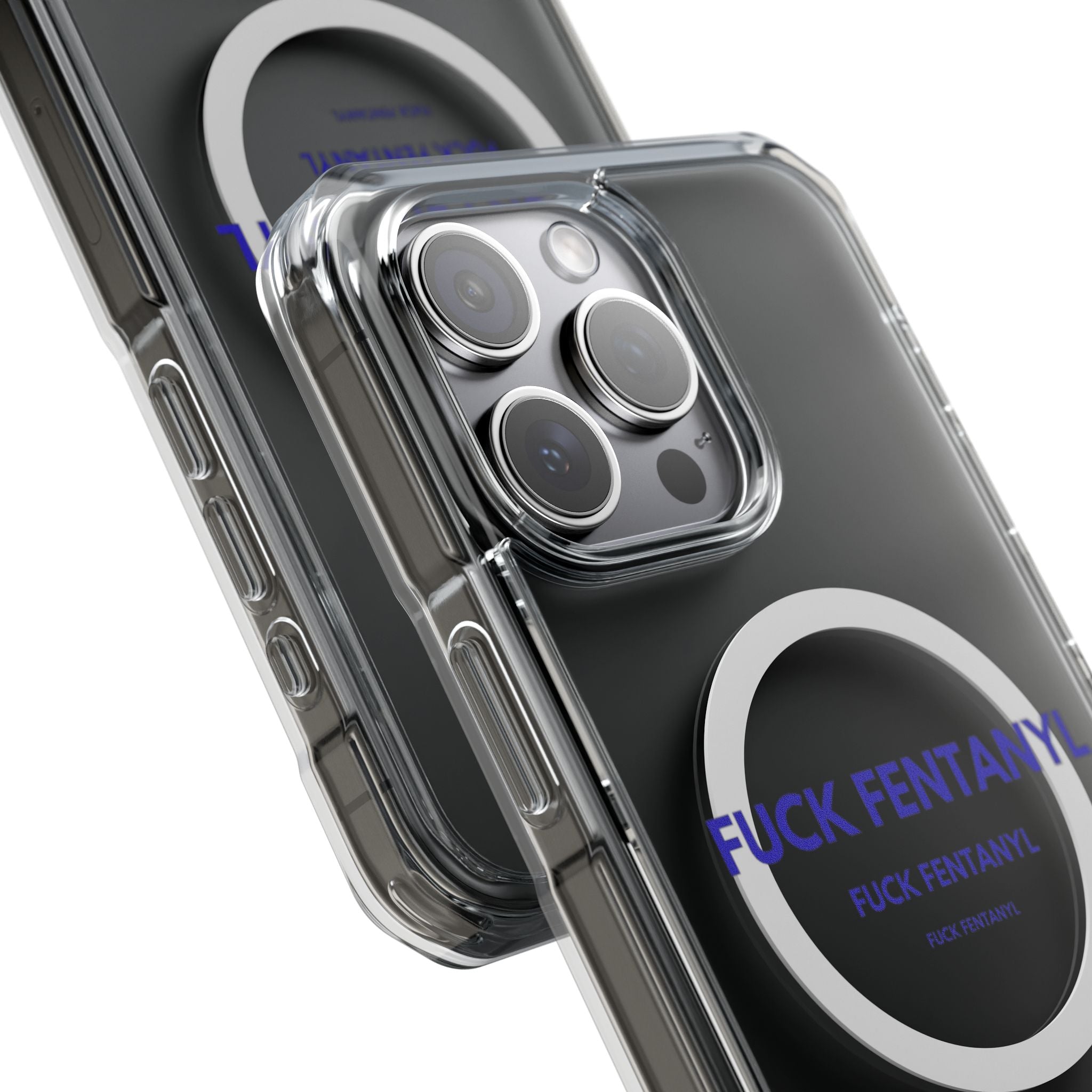 Clear Magnetic Phone Case — “FUCK FENTANYL” Awareness Design