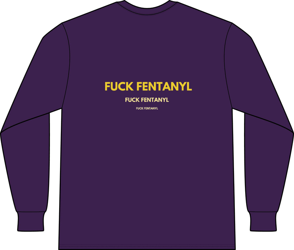 Long Sleeve Pocket Tee — "F*** Fentanyl" Awareness Shirt