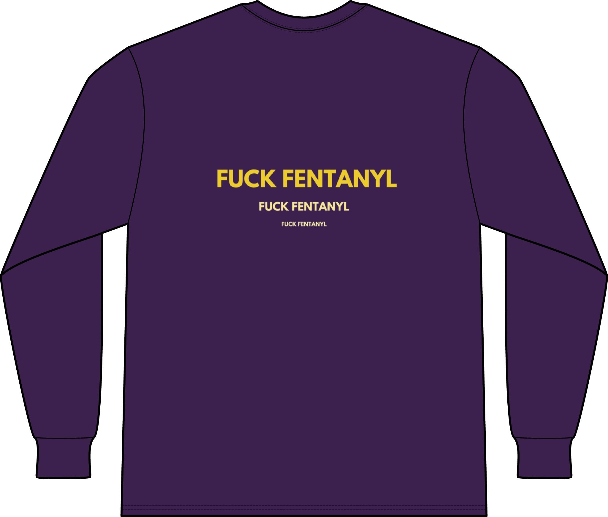 Long Sleeve Pocket Tee — "F*** Fentanyl" Awareness Shirt